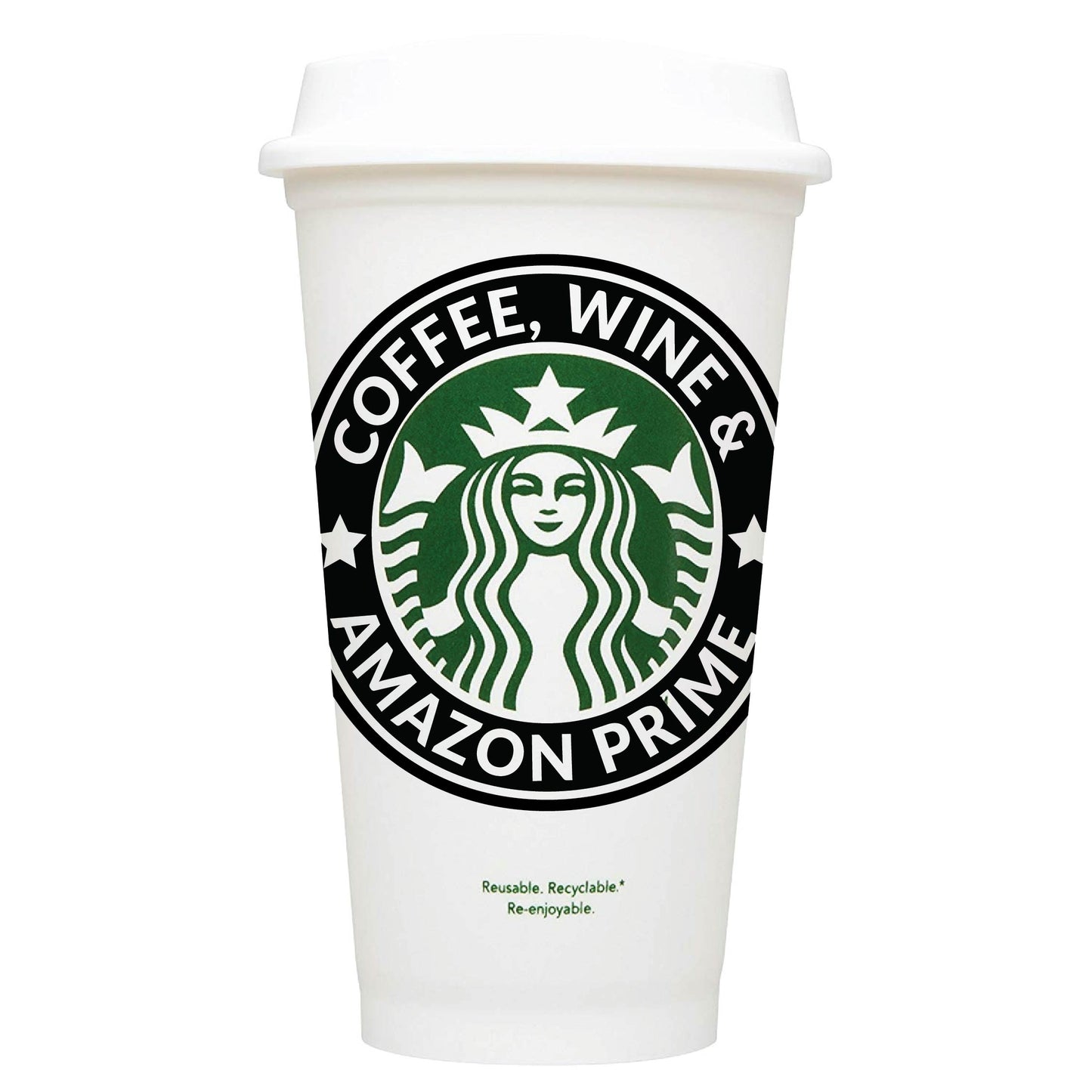 Coffee, Wine & Amazon Prime Starbucks Hot Cup