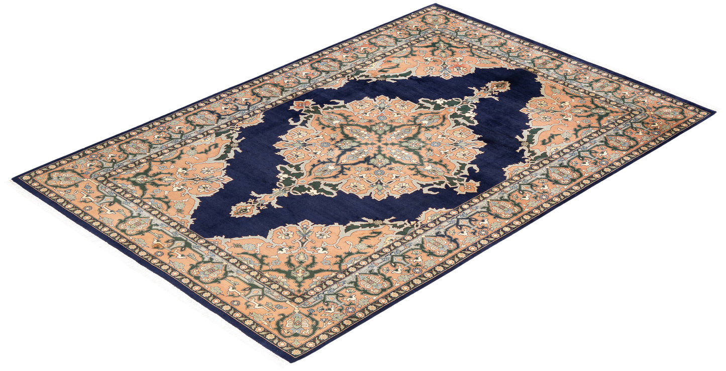 Mogul, One-of-a-Kind Hand-Knotted Area Rug - Blue, 6' 1" x 8' 10"