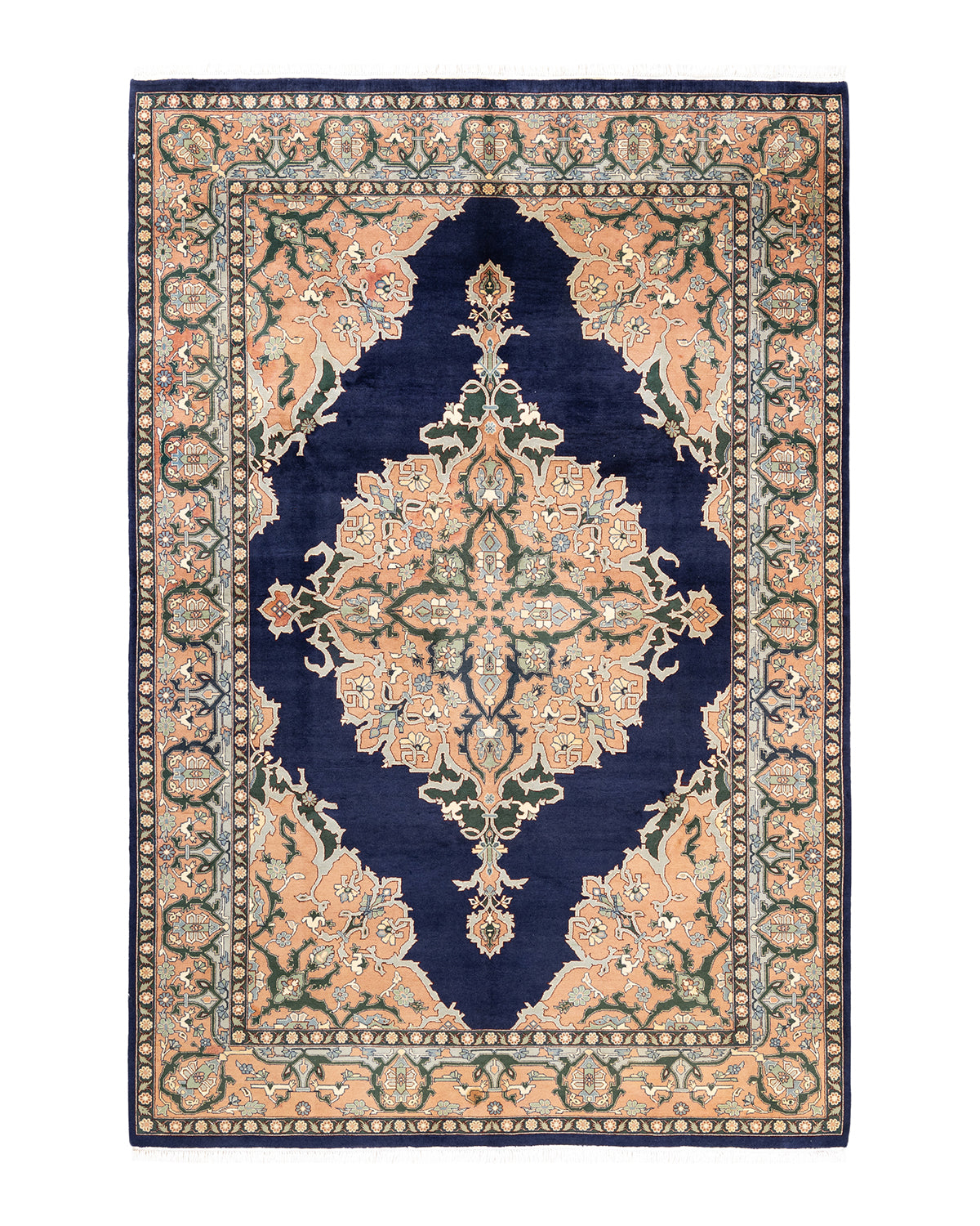 Mogul, One-of-a-Kind Hand-Knotted Area Rug - Blue, 6' 1" x 8' 10"
