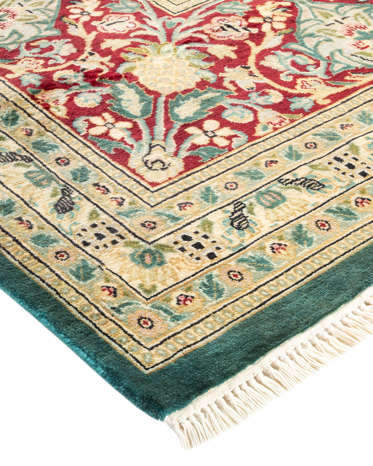 Mogul, One-of-a-Kind Hand-Knotted Area Rug - Green, 10' 0" x 14' 1"