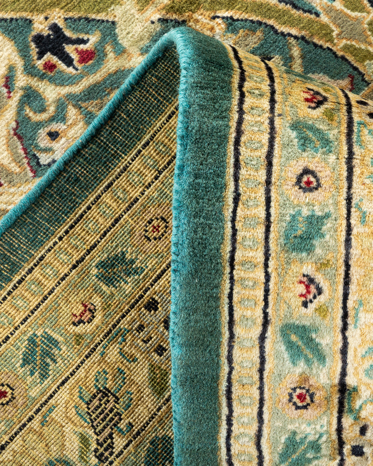 Mogul, One-of-a-Kind Hand-Knotted Area Rug - Green, 10' 0" x 14' 1"