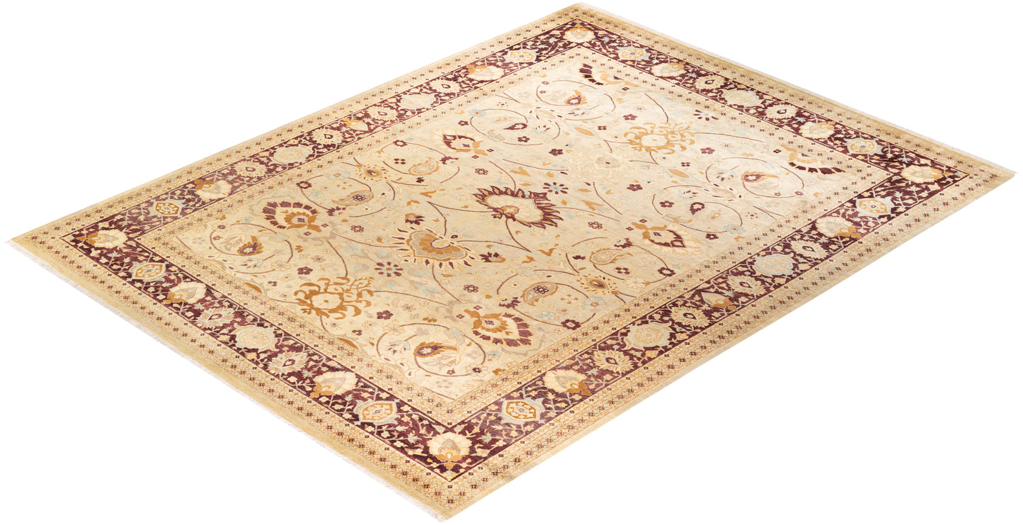 Mogul, One-of-a-Kind Handmade Area Rug - Yellow, 9' 2" x 12' 1"