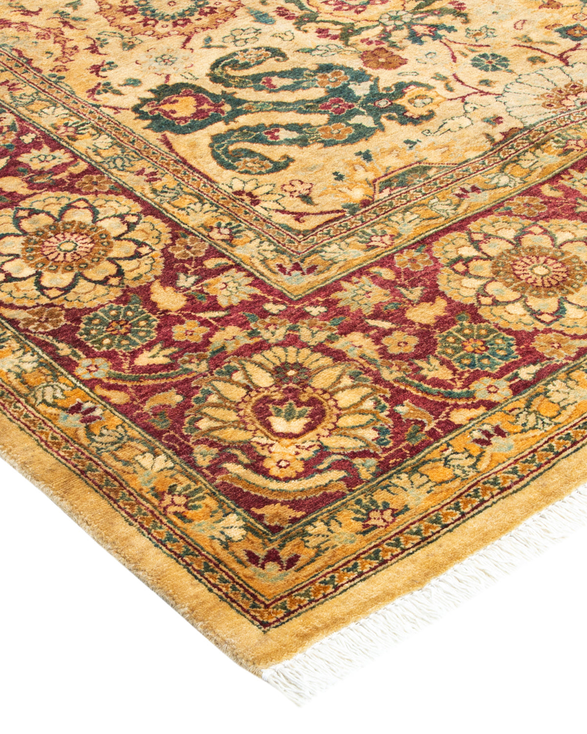 Mogul, One-of-a-Kind Handmade Area Rug - Yellow, 6' 1" x 8' 10"