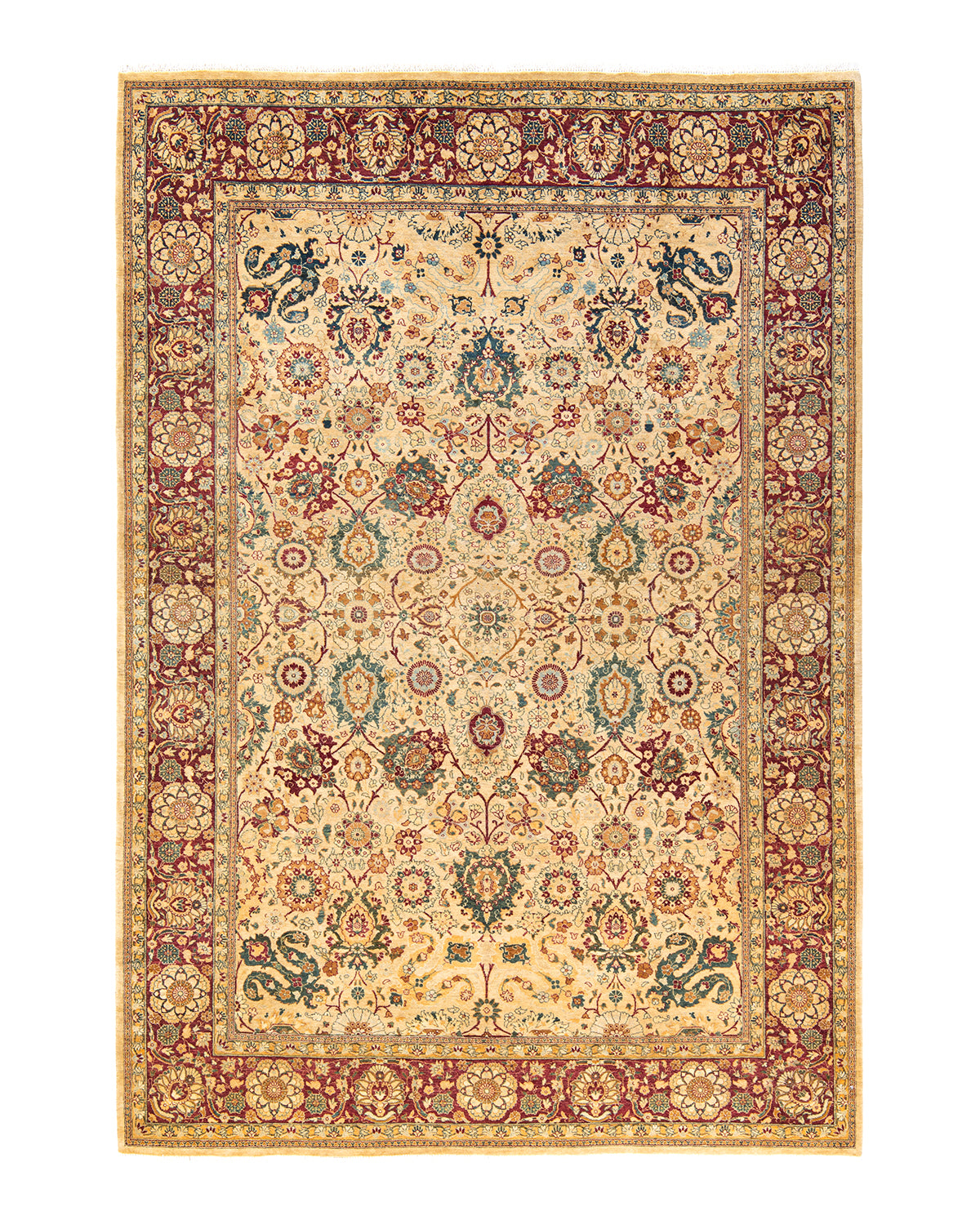 Mogul, One-of-a-Kind Handmade Area Rug - Yellow, 6' 1" x 8' 10"