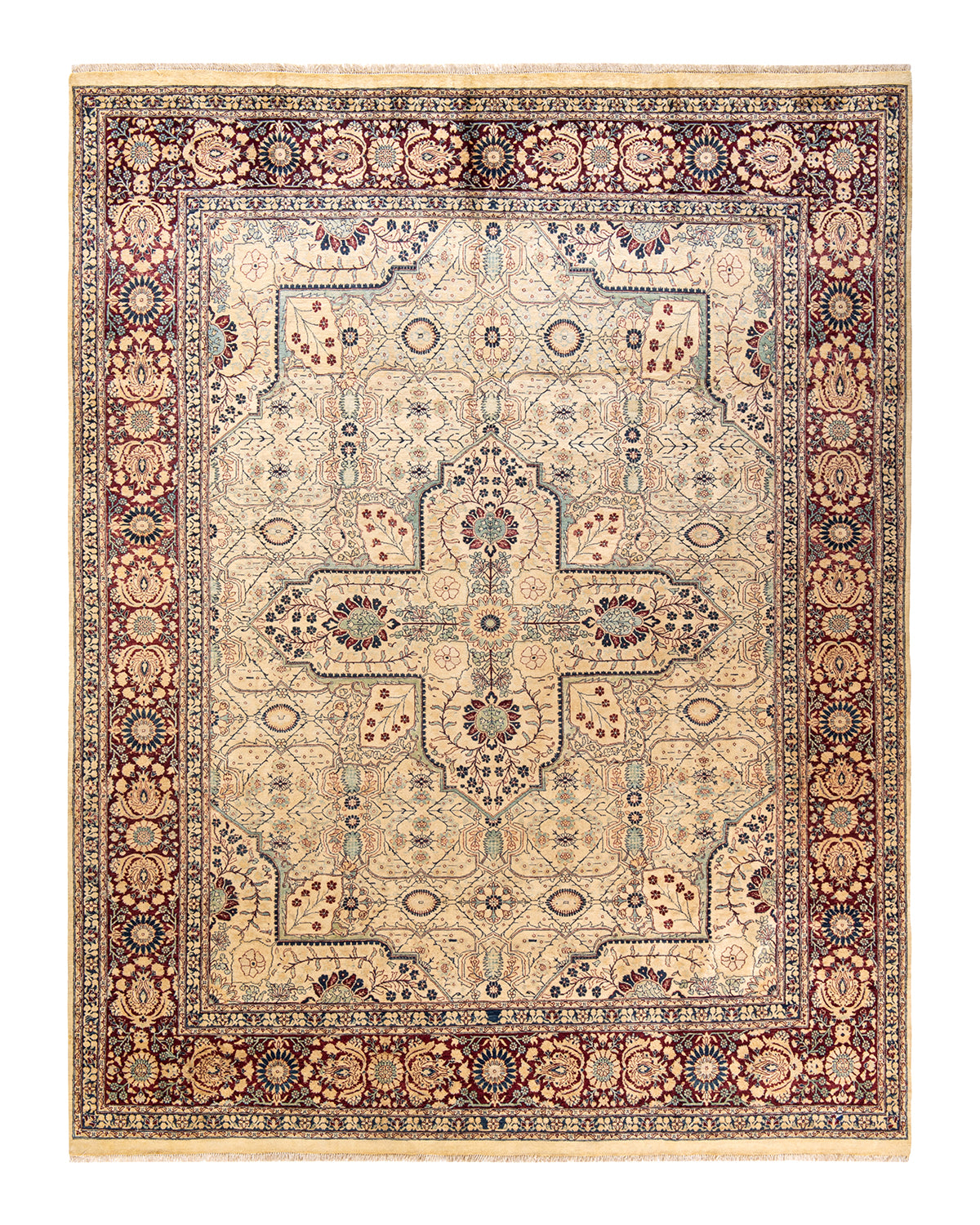Mogul, One-of-a-Kind Hand-Knotted Area Rug - Ivory, 8' 1" x 10' 2"