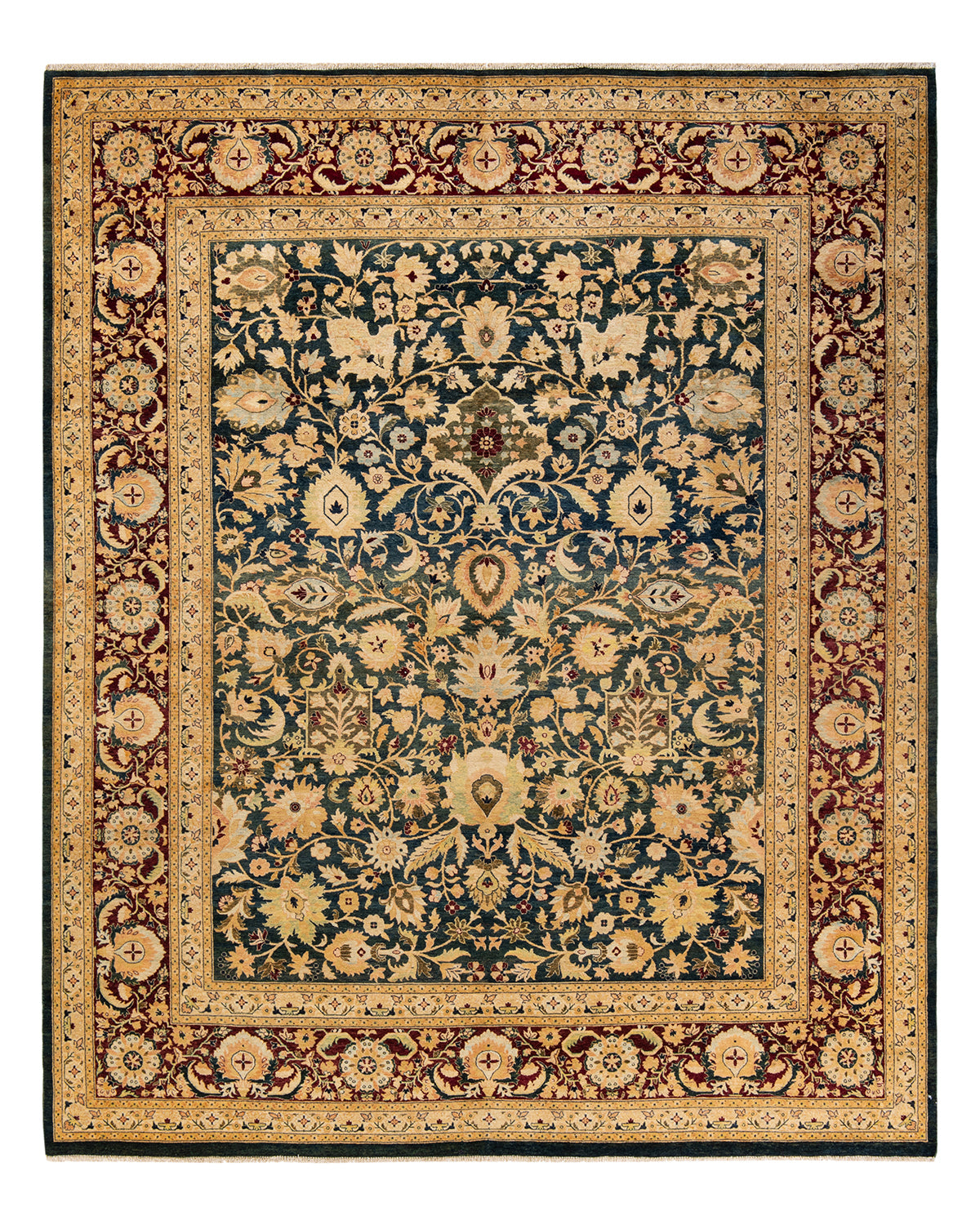 Mogul, One-of-a-Kind Hand-Knotted Area Rug - Blue, 8' 1" x 10' 2"