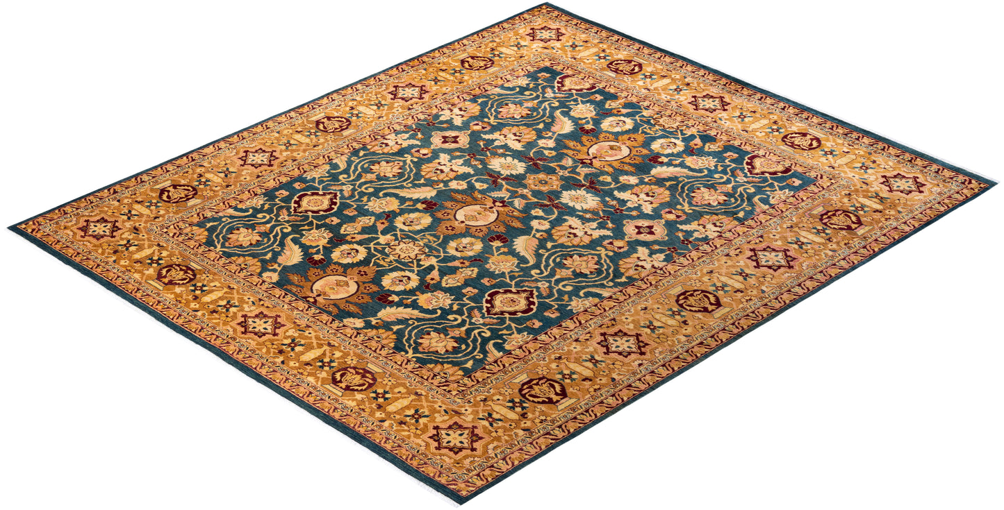 Mogul, One-of-a-Kind Hand-Knotted Area Rug - Green, 8' 0" x 9' 9"