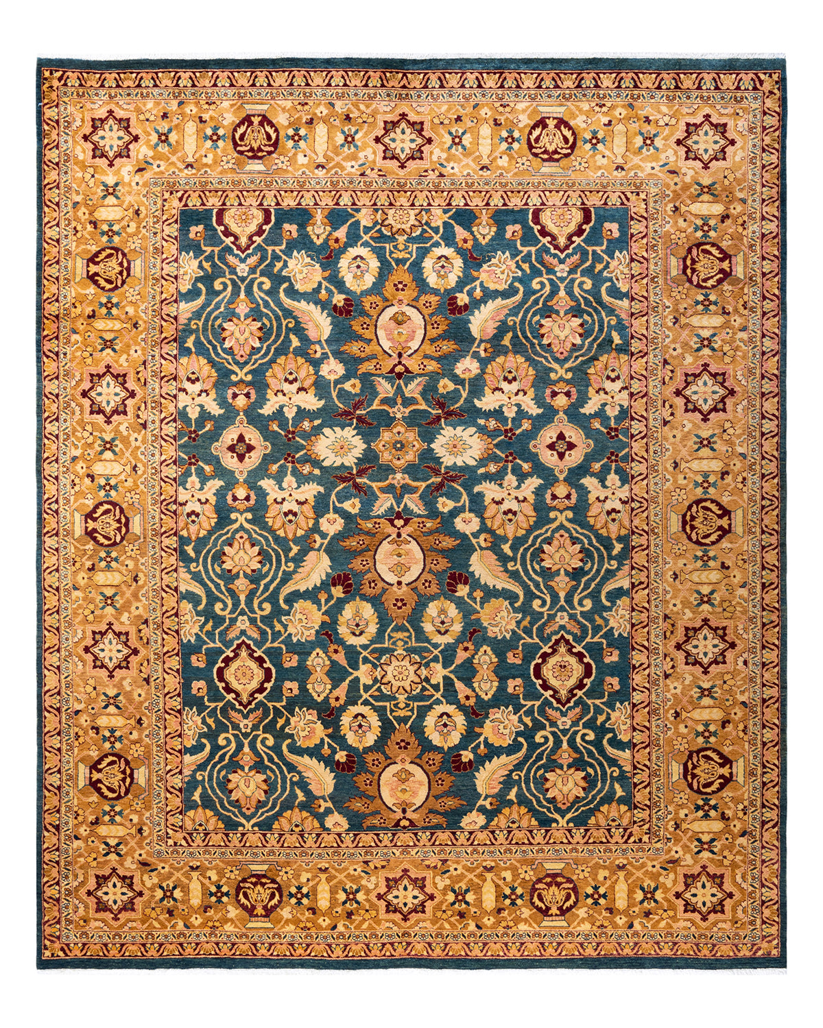 Mogul, One-of-a-Kind Hand-Knotted Area Rug - Green, 8' 0" x 9' 9"