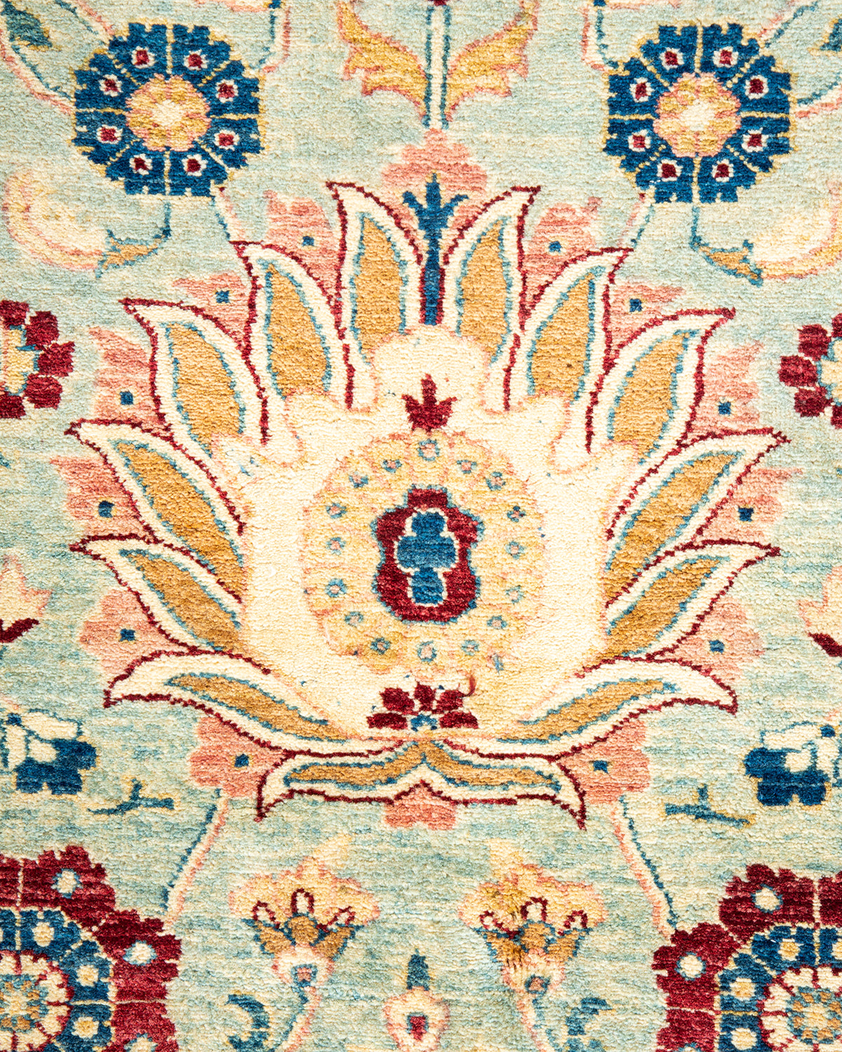 Mogul, One-of-a-Kind Hand-Knotted Area Rug - Light Blue, 6' 2" x 8' 10"