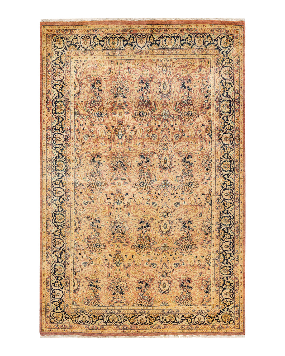 Mogul, One-of-a-Kind Hand-Knotted Area Rug - Pink, 6' 1" x 9' 1"