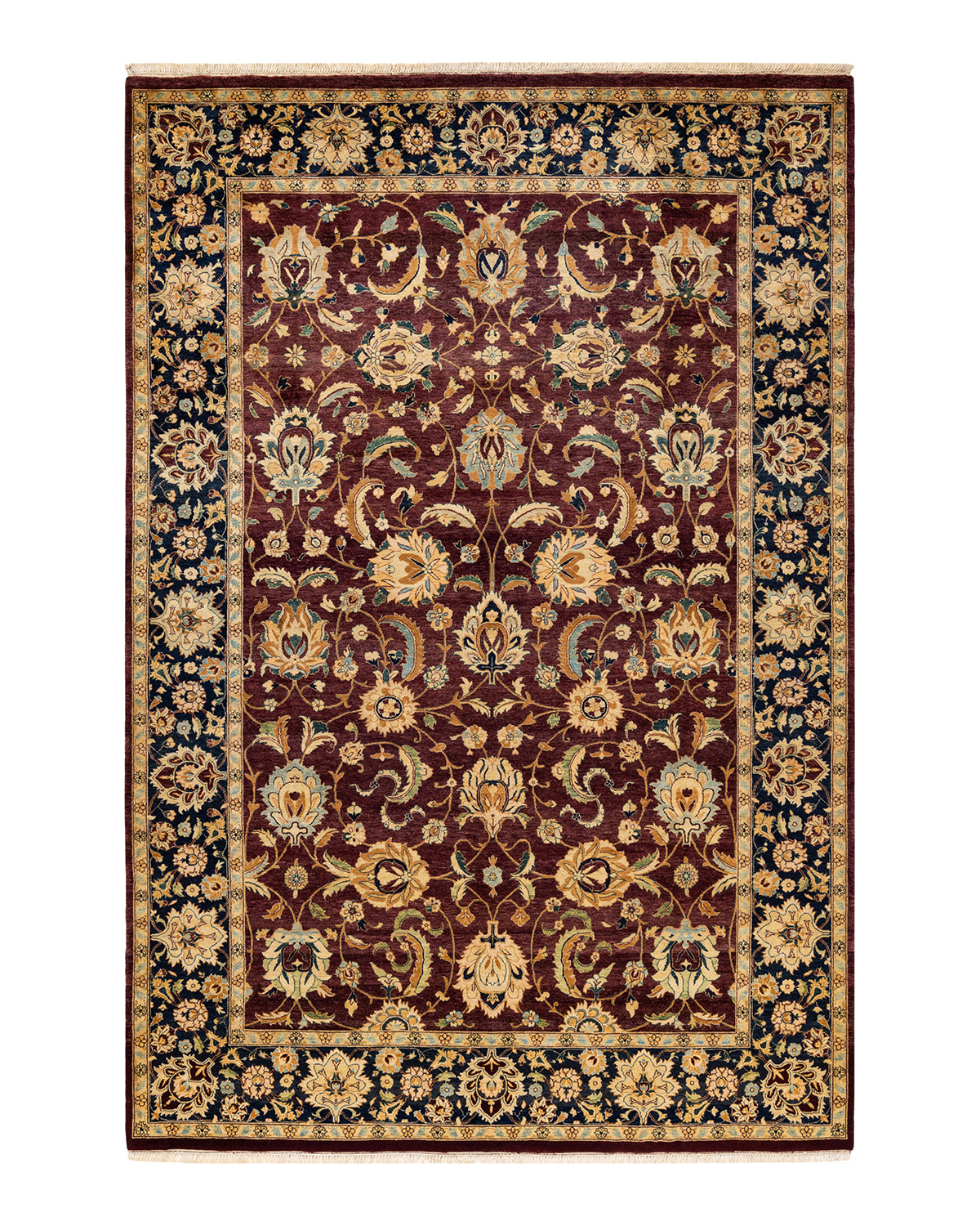 Mogul, One-of-a-Kind Hand-Knotted Area Rug - Red, 6' 2" x 9' 0"