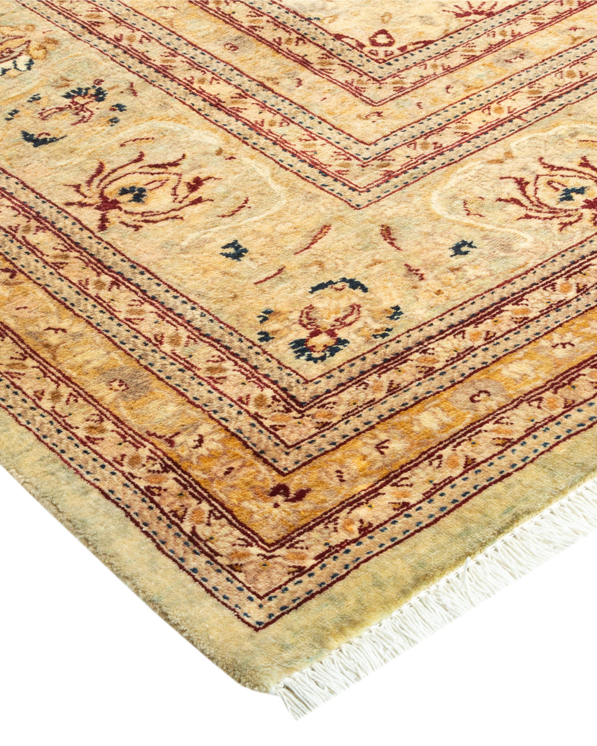 Mogul, One-of-a-Kind Handmade Area Rug - Light Blue, 6' 1" x 8' 10"