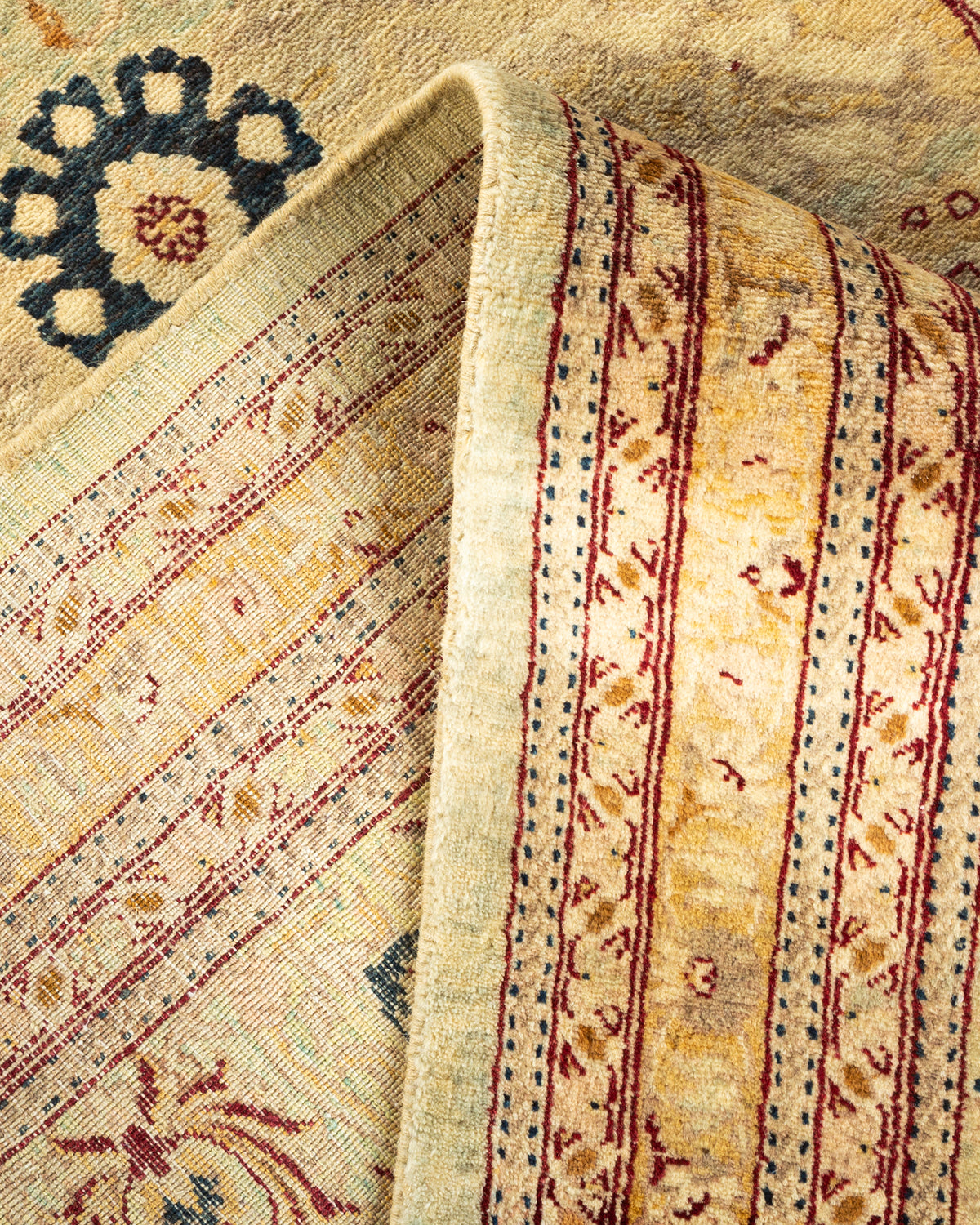 Mogul, One-of-a-Kind Handmade Area Rug - Light Blue, 6' 1" x 8' 10"