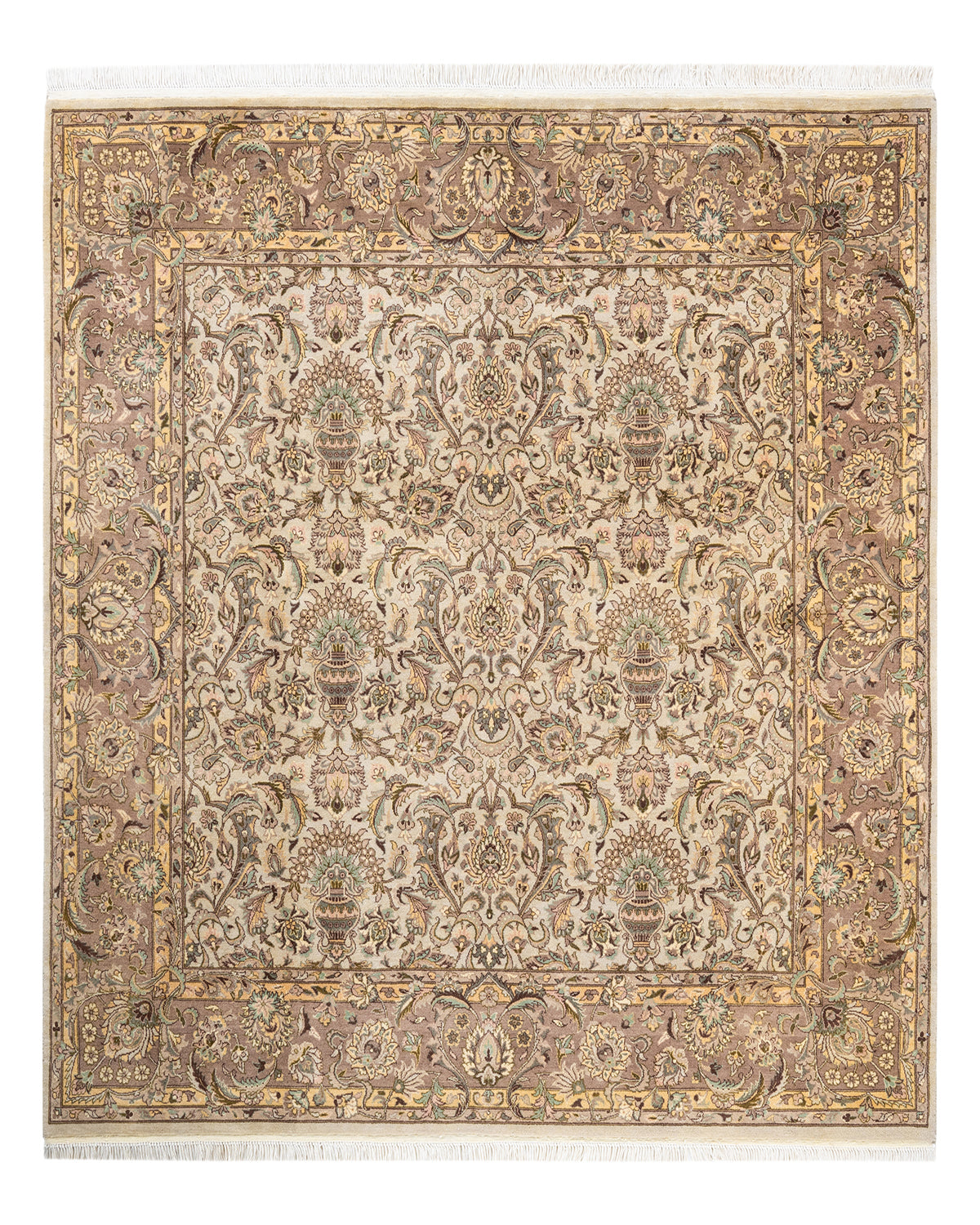 Mogul, One-of-a-Kind Hand-Knotted Area Rug - Ivory, 6' 1" x 6' 4"