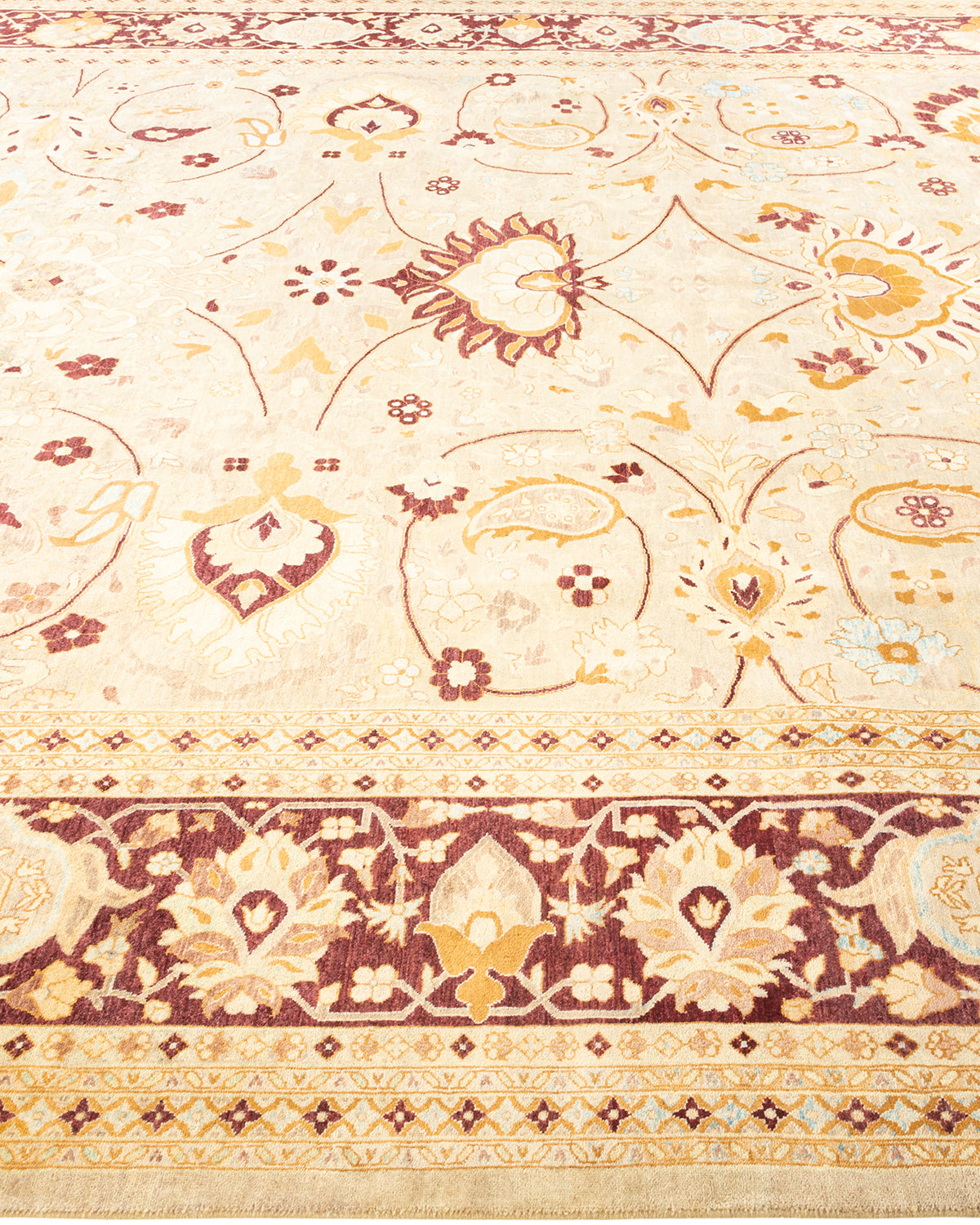 Mogul, One-of-a-Kind Handmade Area Rug - Ivory, 9' 2" x 12' 2"