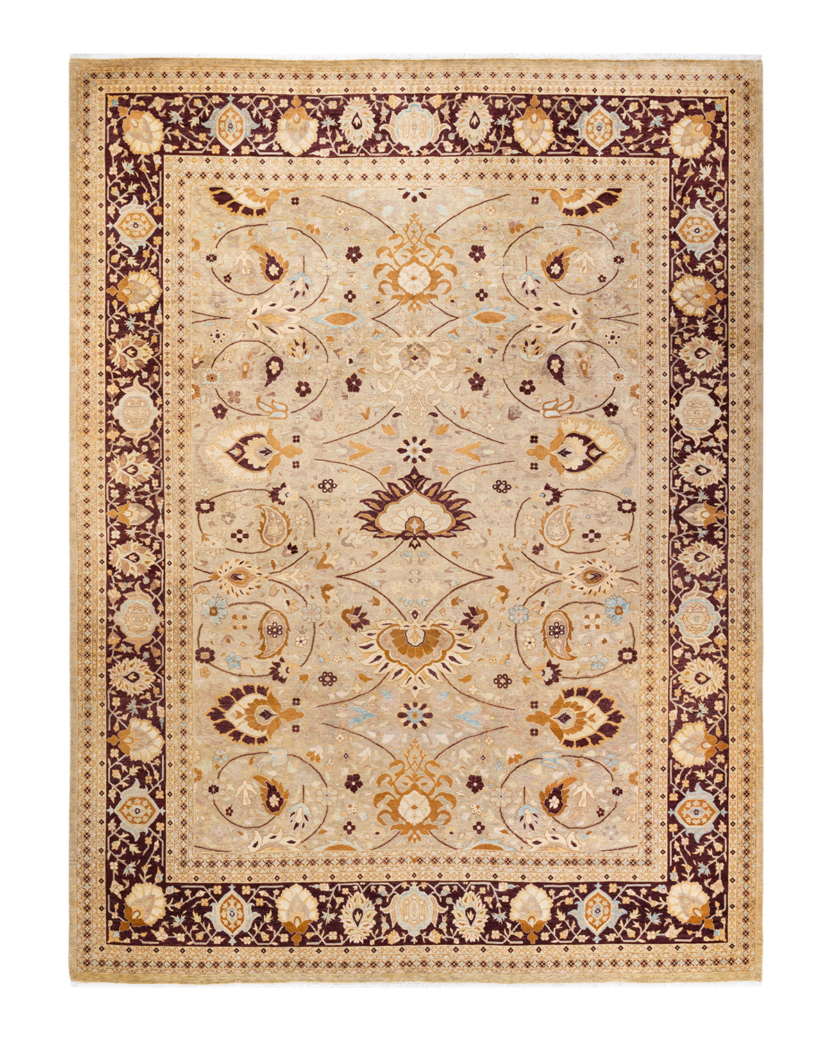 Mogul, One-of-a-Kind Handmade Area Rug - Ivory, 9' 2" x 12' 2"