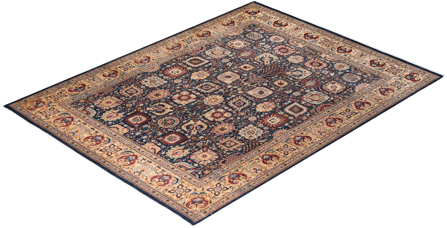 Mogul, One-of-a-Kind Hand-Knotted Area Rug - Blue, 8' 1" x 10' 7"