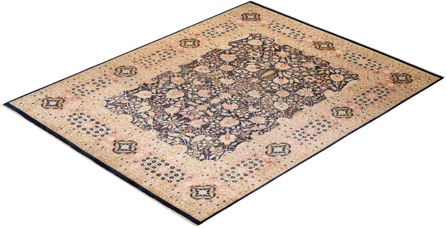 Mogul, One-of-a-Kind Hand-Knotted Area Rug - Blue, 9' 1" x 11' 10"