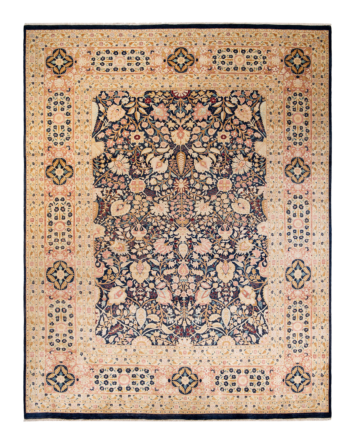 Mogul, One-of-a-Kind Hand-Knotted Area Rug - Blue, 9' 1" x 11' 10"