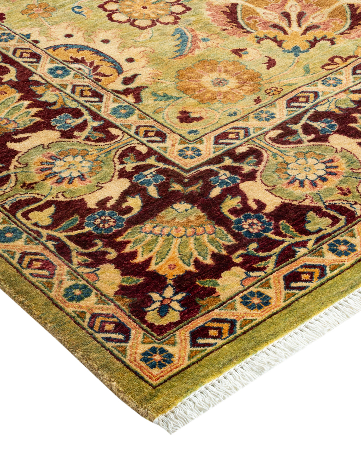 Mogul, One-of-a-Kind Hand-Knotted Area Rug - Green, 6' 1" x 8' 10"