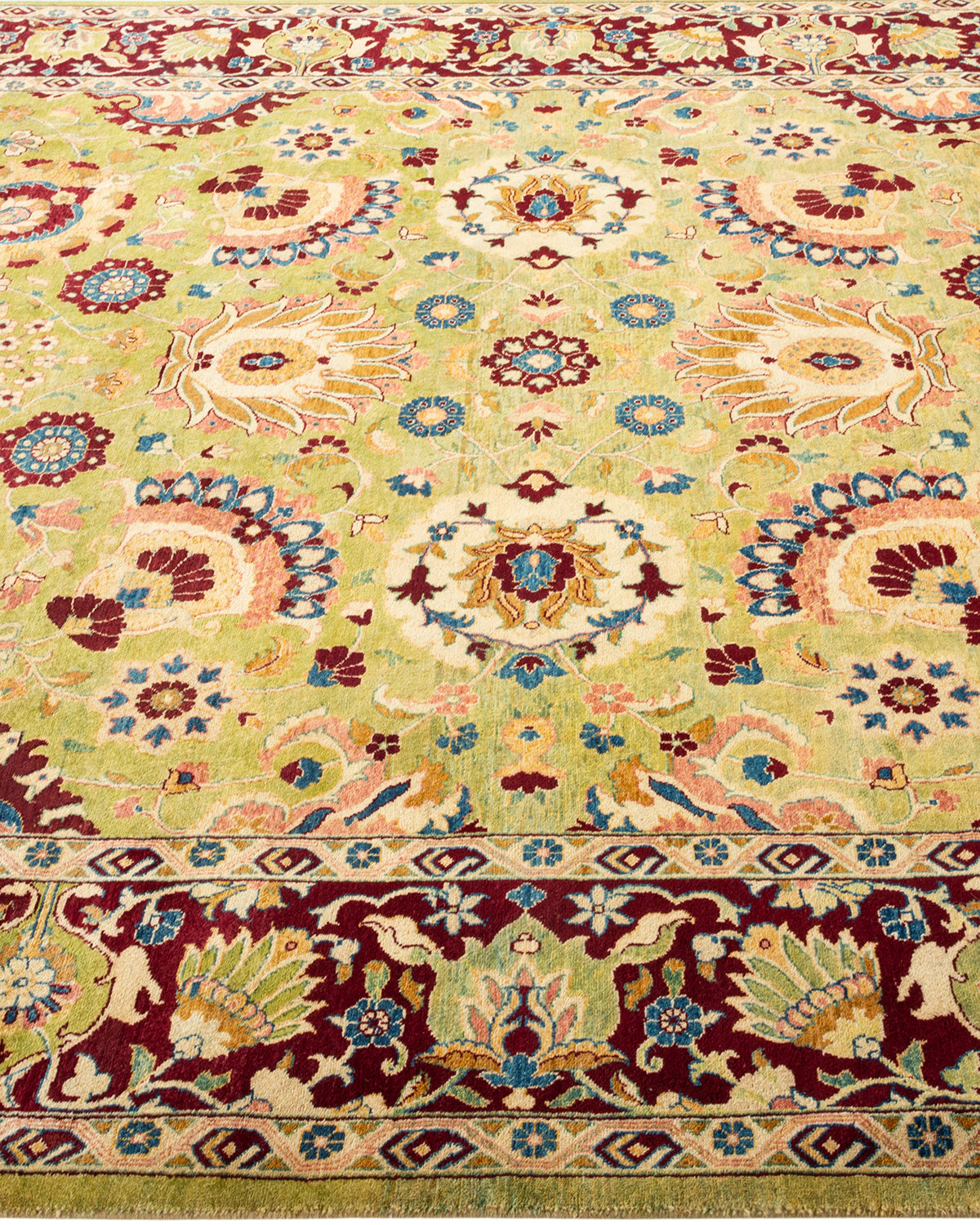 Mogul, One-of-a-Kind Hand-Knotted Area Rug - Green, 6' 1" x 8' 10"