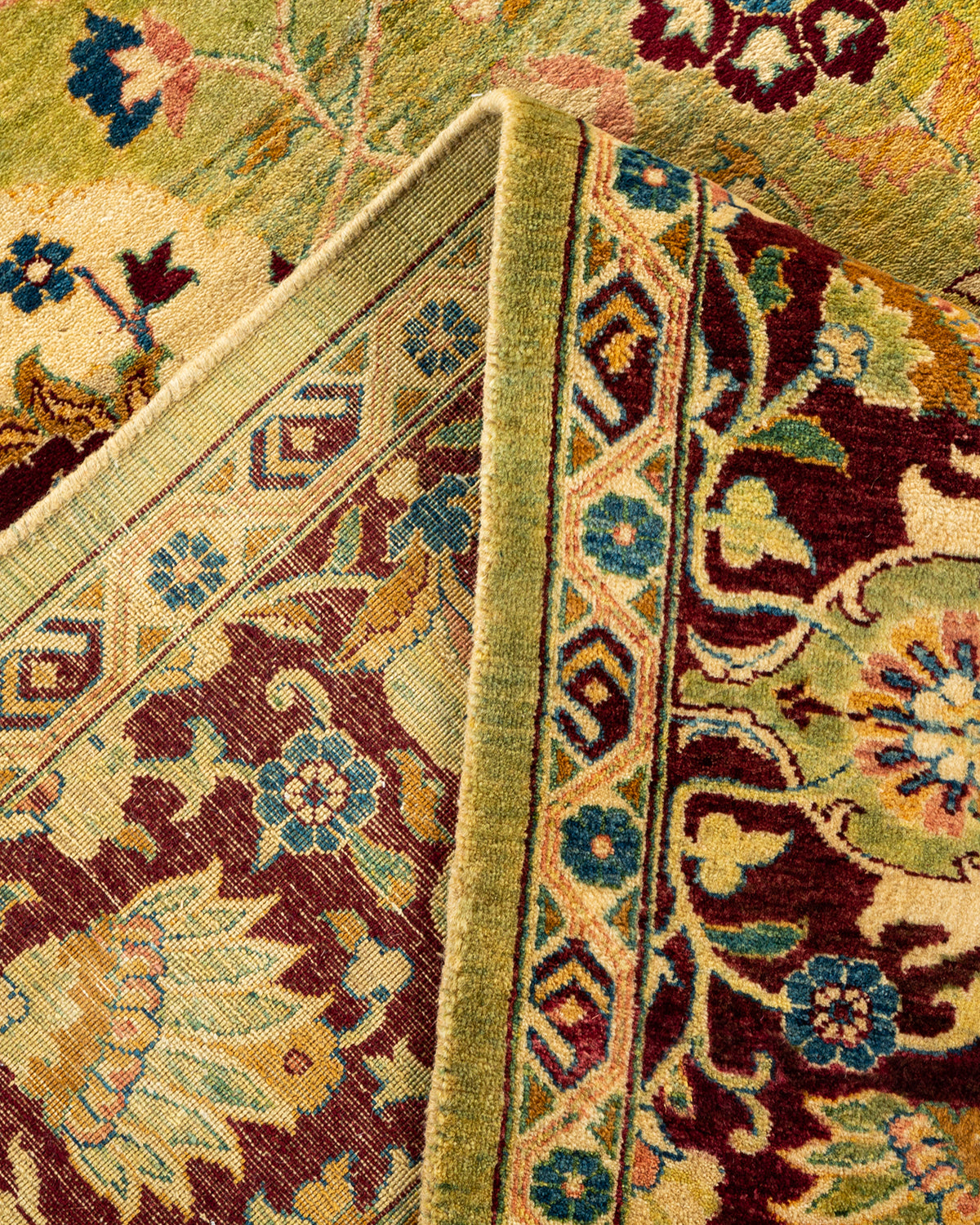 Mogul, One-of-a-Kind Hand-Knotted Area Rug - Green, 6' 1" x 8' 10"