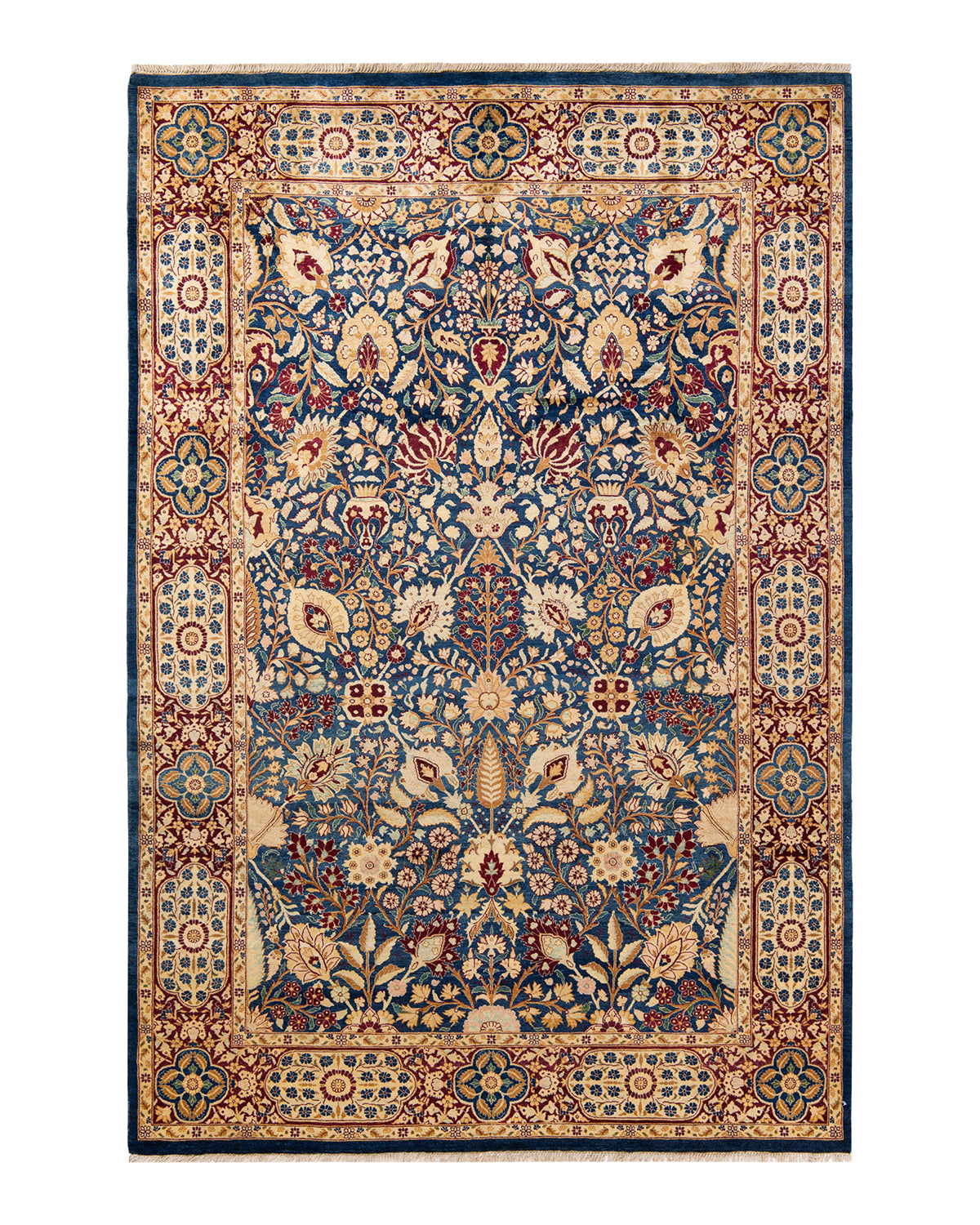 Mogul, One-of-a-Kind Hand-Knotted Area Rug - Blue, 6' 2" x 9' 2"