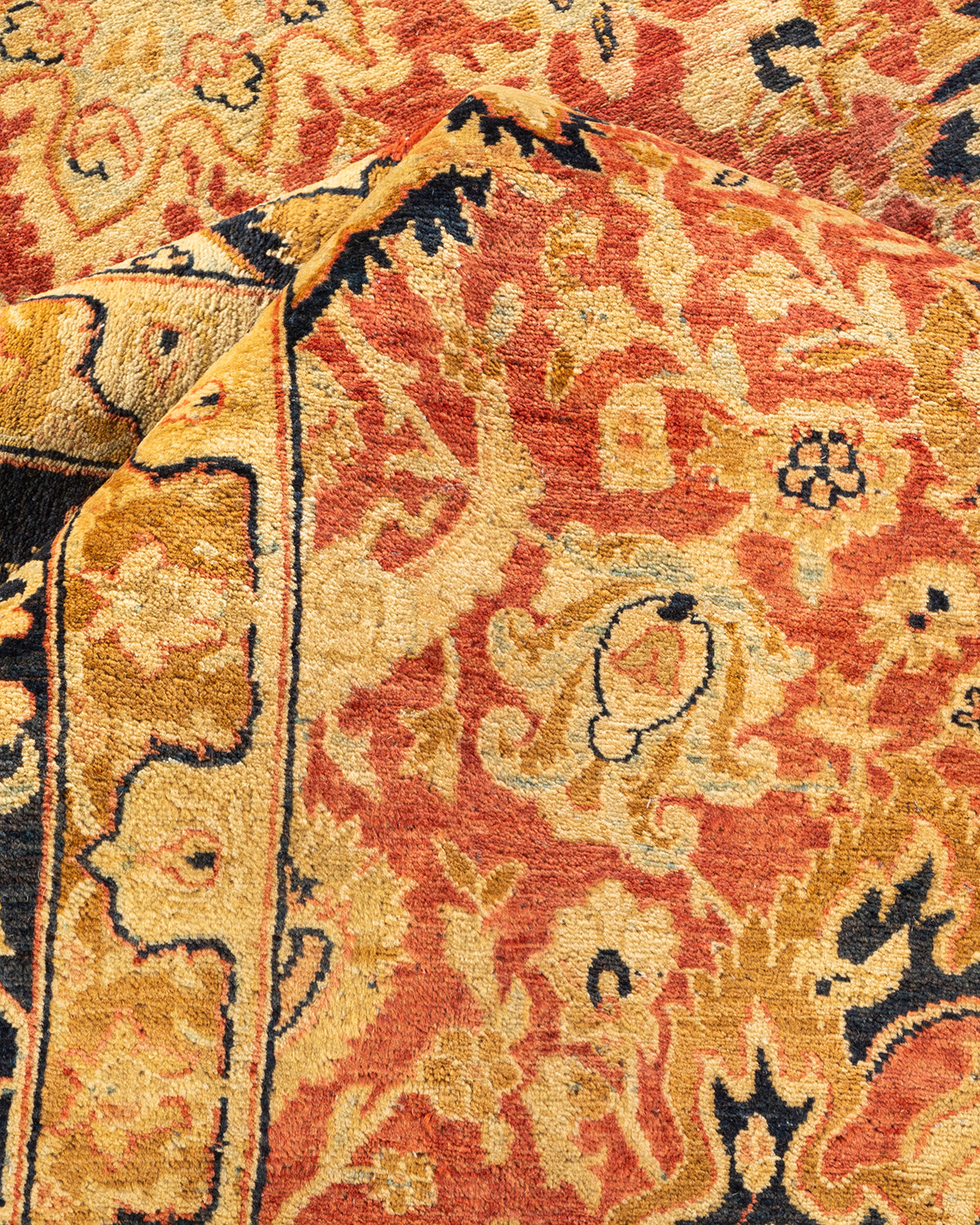 Mogul, One-of-a-Kind Hand-Knotted Area Rug - Orange, 8' 1" x 9' 7"