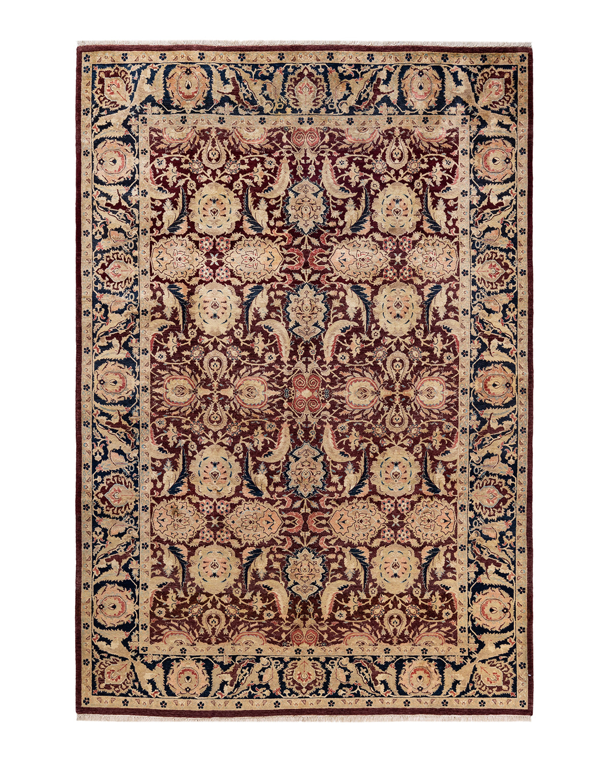 Mogul, One-of-a-Kind Hand-Knotted Area Rug - Red, 6' 1" x 9' 1"