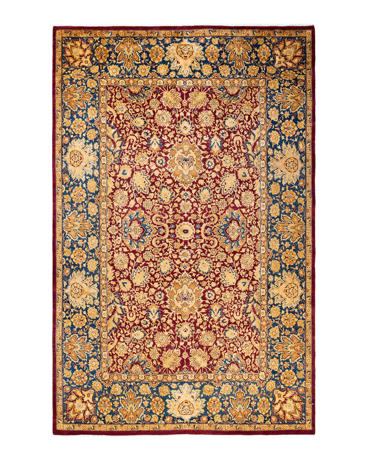 Mogul, One-of-a-Kind Hand-Knotted Area Rug - Red, 6' 1" x 9' 5"
