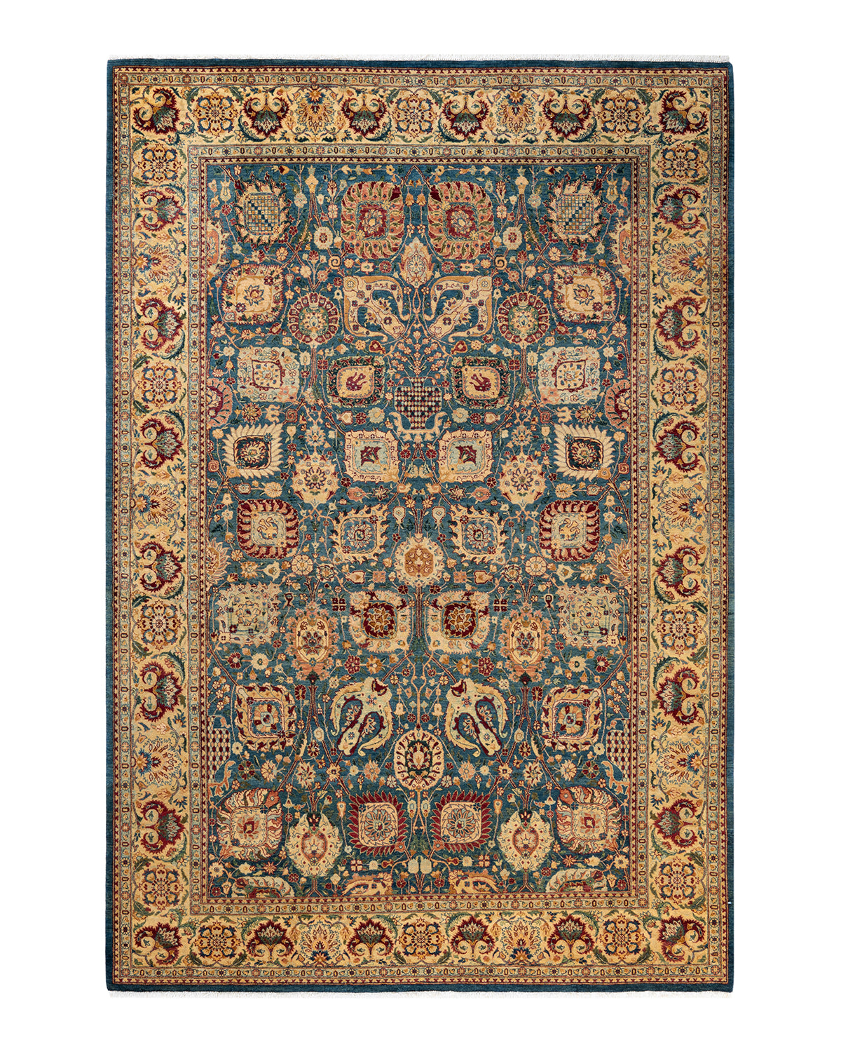 Mogul, One-of-a-Kind Hand-Knotted Area Rug - Blue, 6' 1" x 8' 10"
