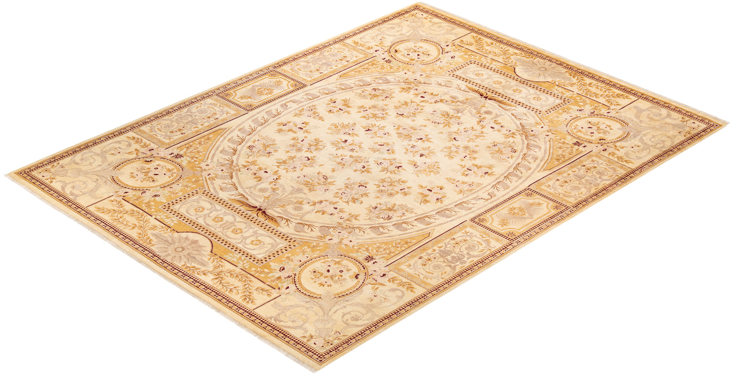 Mogul, One-of-a-Kind Handmade Area Rug - Ivory, 9' 1" x 12' 0"