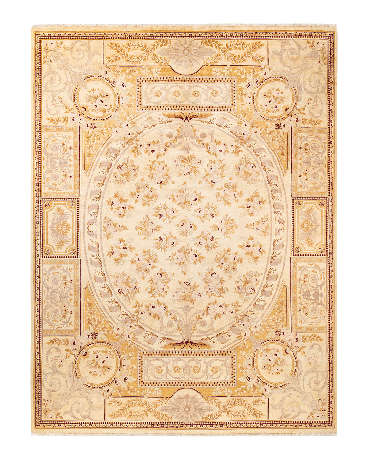 Mogul, One-of-a-Kind Handmade Area Rug - Ivory, 9' 1" x 12' 0"
