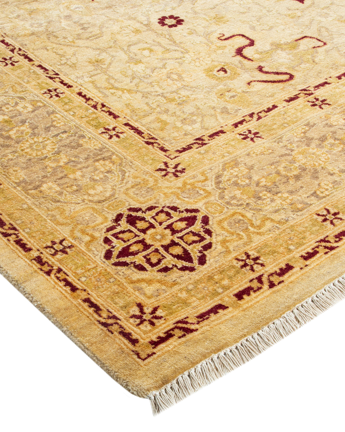 Mogul, One-of-a-Kind Handmade Area Rug - Ivory, 6' 2" x 9' 0"