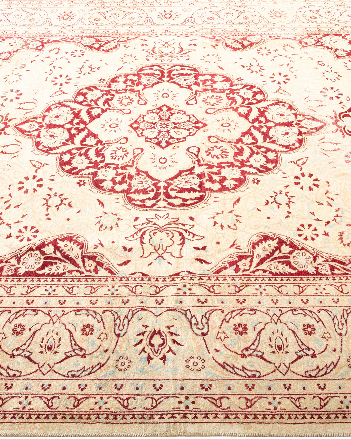Mogul, One-of-a-Kind Hand-Knotted Area Rug - Ivory, 6' 2" x 8' 9"