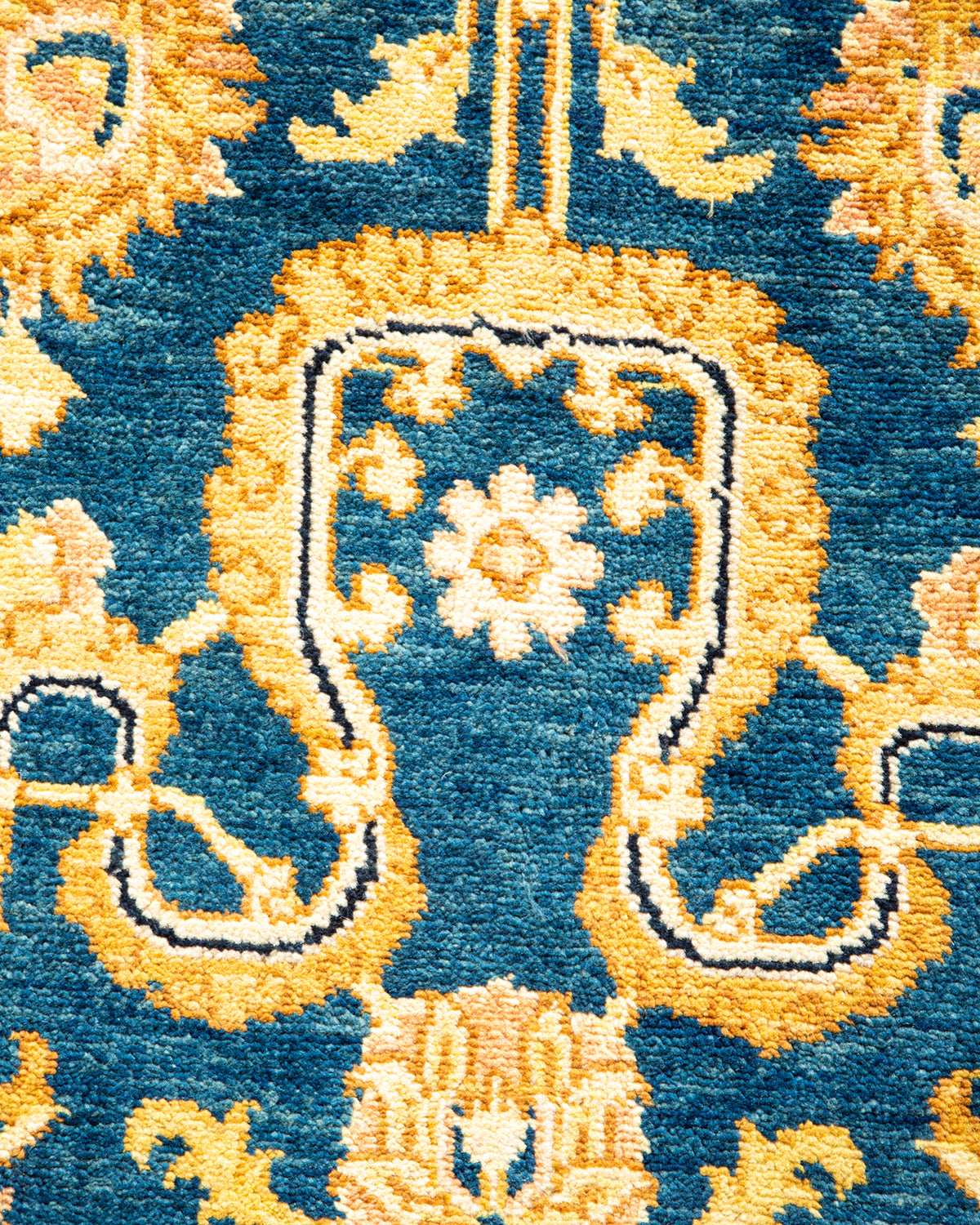 Eclectic, One-of-a-Kind Handmade Area Rug - Blue, 6' 1" x 9' 0"