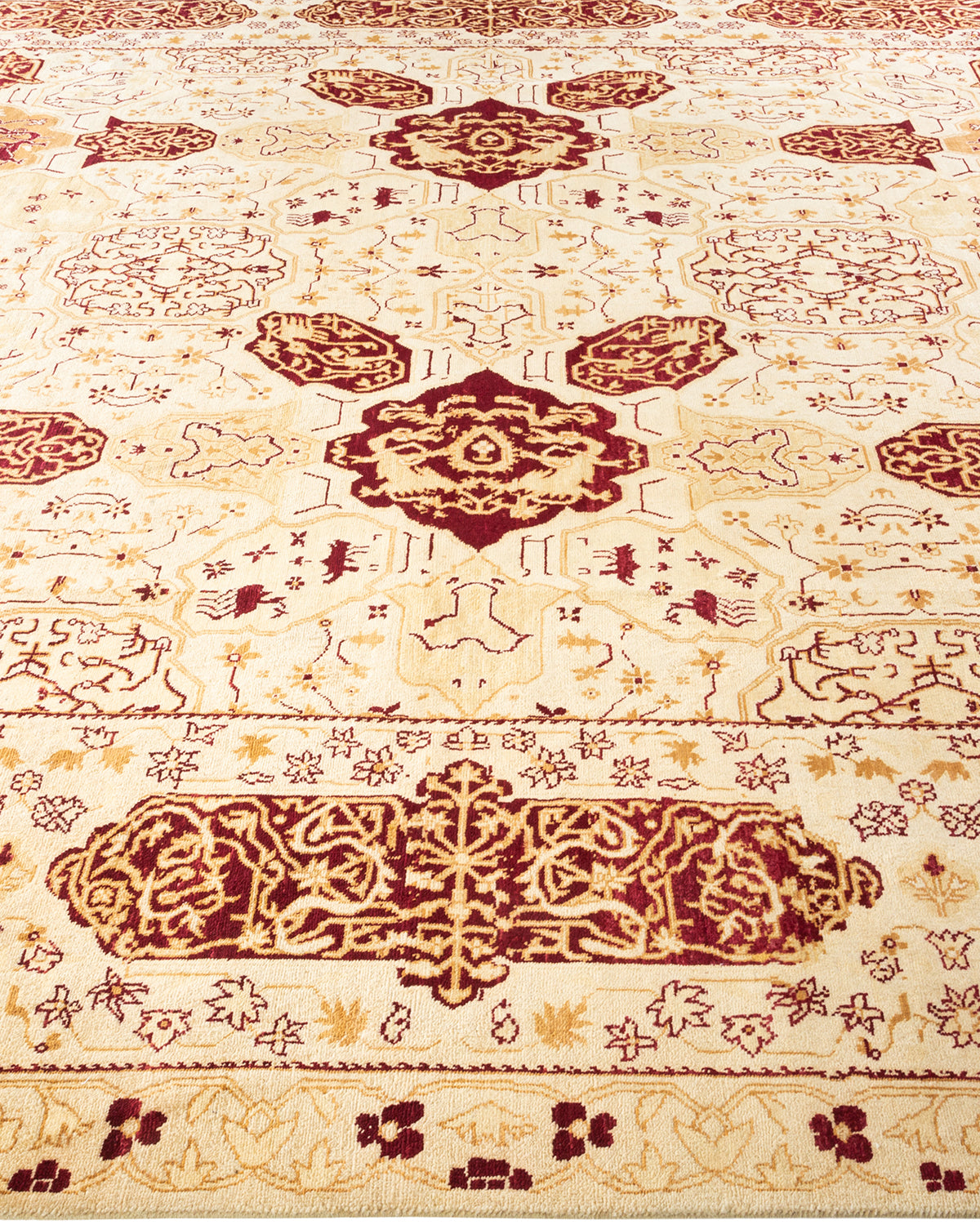 Mogul, One-of-a-Kind Hand-Knotted Area Rug - Ivory, 9' 0" x 11' 10"
