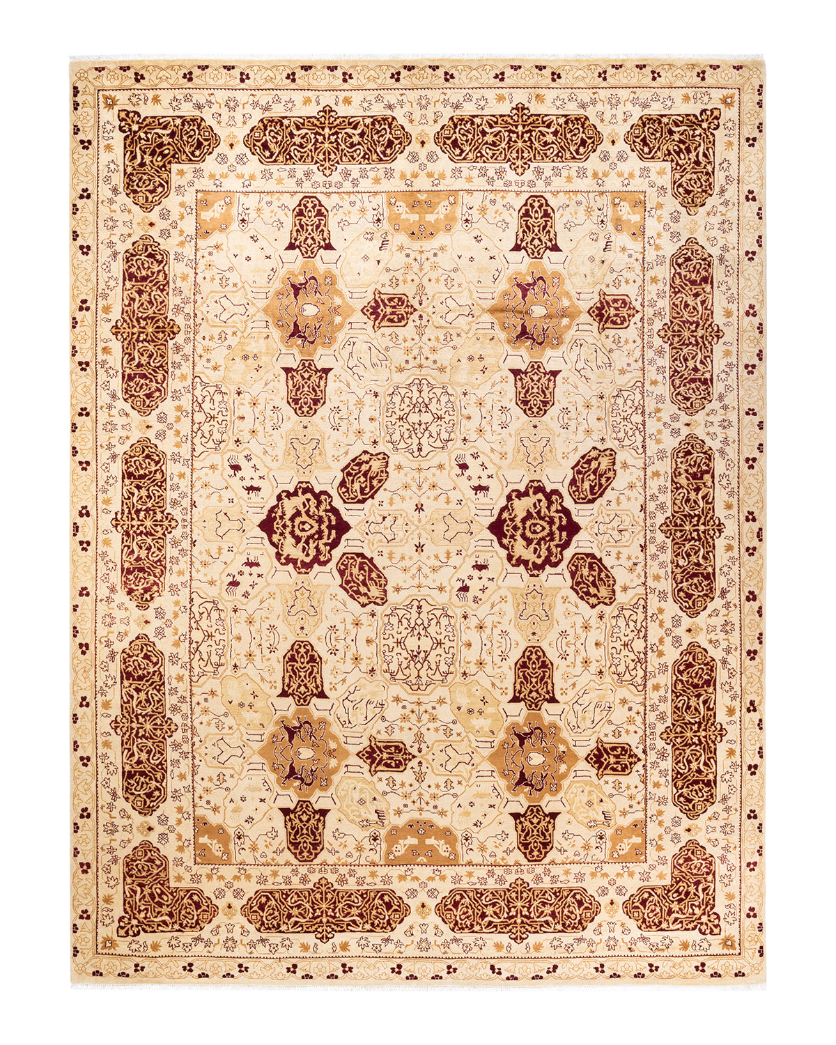 Mogul, One-of-a-Kind Hand-Knotted Area Rug - Ivory, 9' 0" x 11' 10"