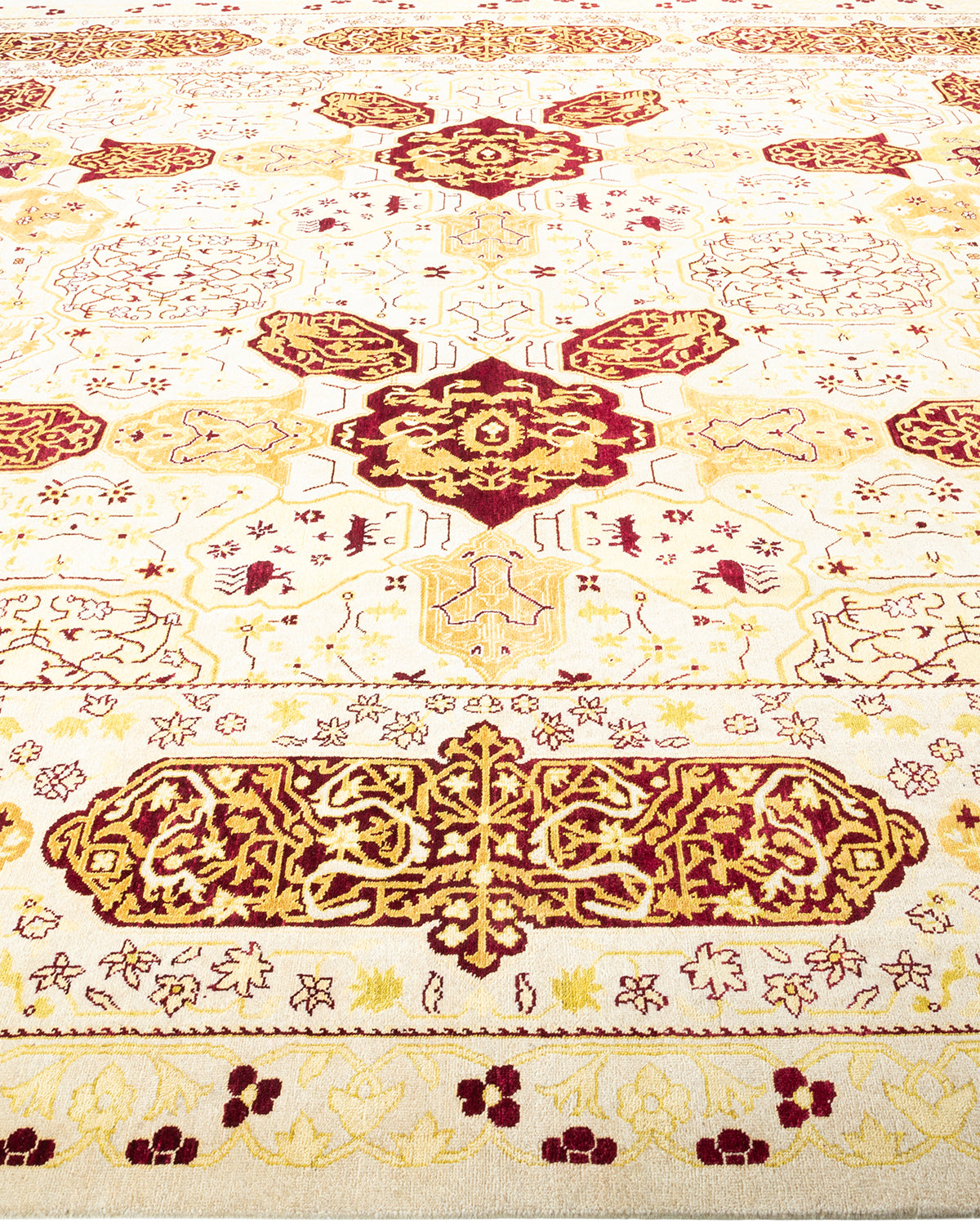 Mogul, One-of-a-Kind Hand-Knotted Area Rug - Ivory, 10' 1" x 13' 7"