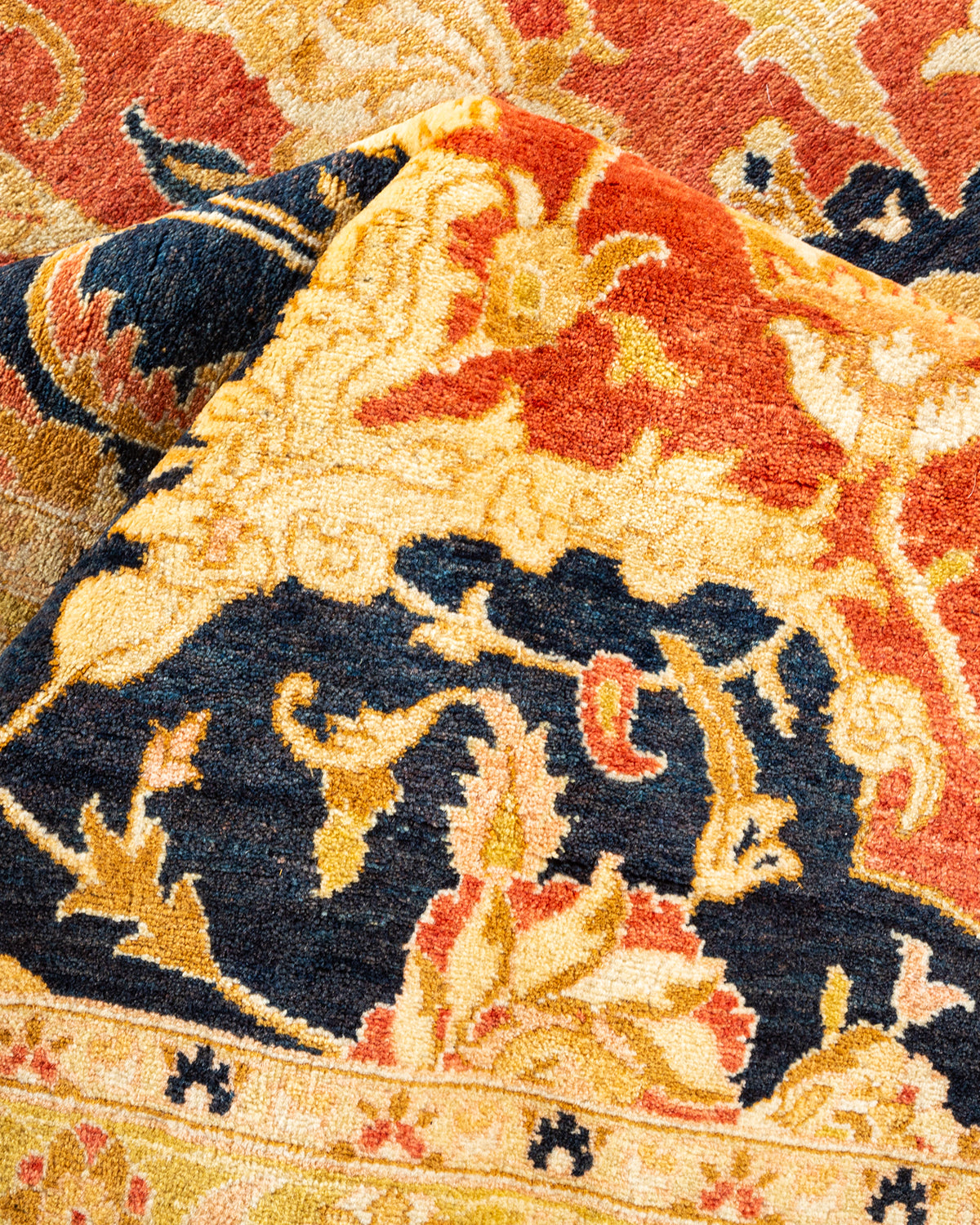 Mogul, One-of-a-Kind Handmade Area Rug - Orange, 8' 1" x 10' 2"