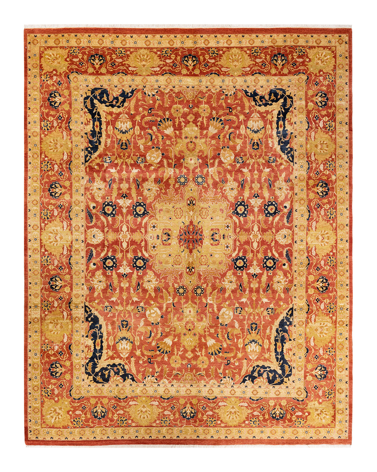 Mogul, One-of-a-Kind Handmade Area Rug - Orange, 8' 1" x 10' 2"