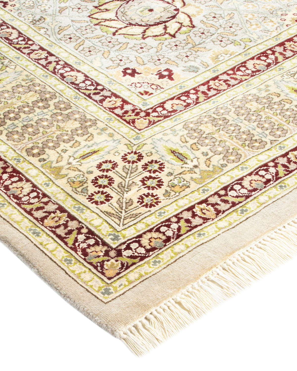 Mogul, One-of-a-Kind Handmade Area Rug - Ivory, 6' 1" x 9' 1"