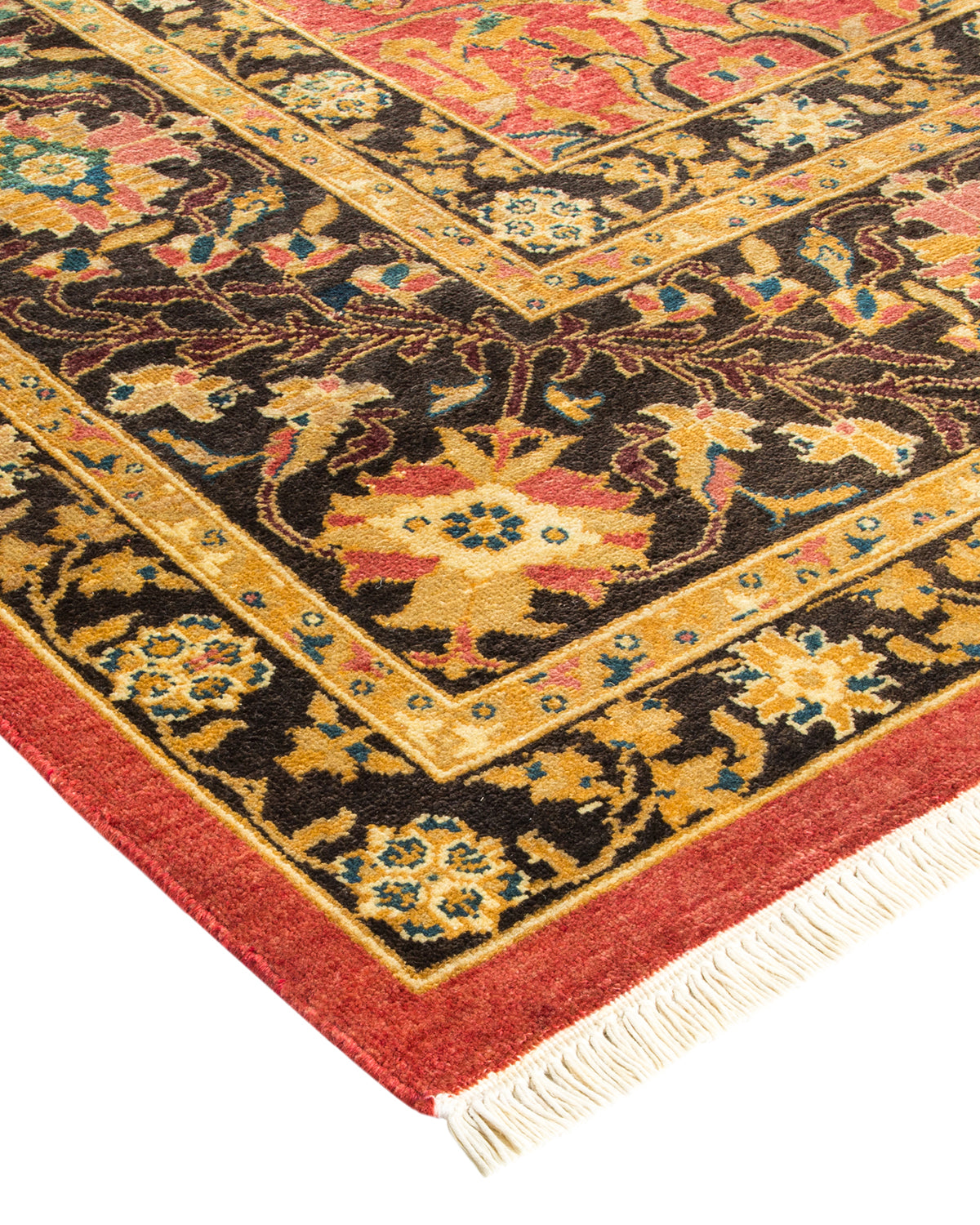Eclectic, One-of-a-Kind Hand-Knotted Area Rug - Orange, 9' 1" x 12' 3"