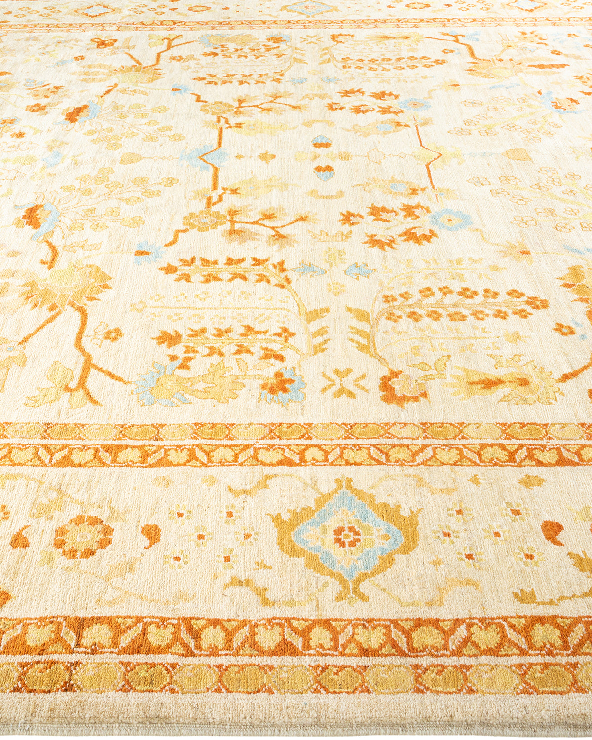 Eclectic, One-of-a-Kind Hand-Knotted Area Rug - Ivory, 8' 2" x 10' 1"