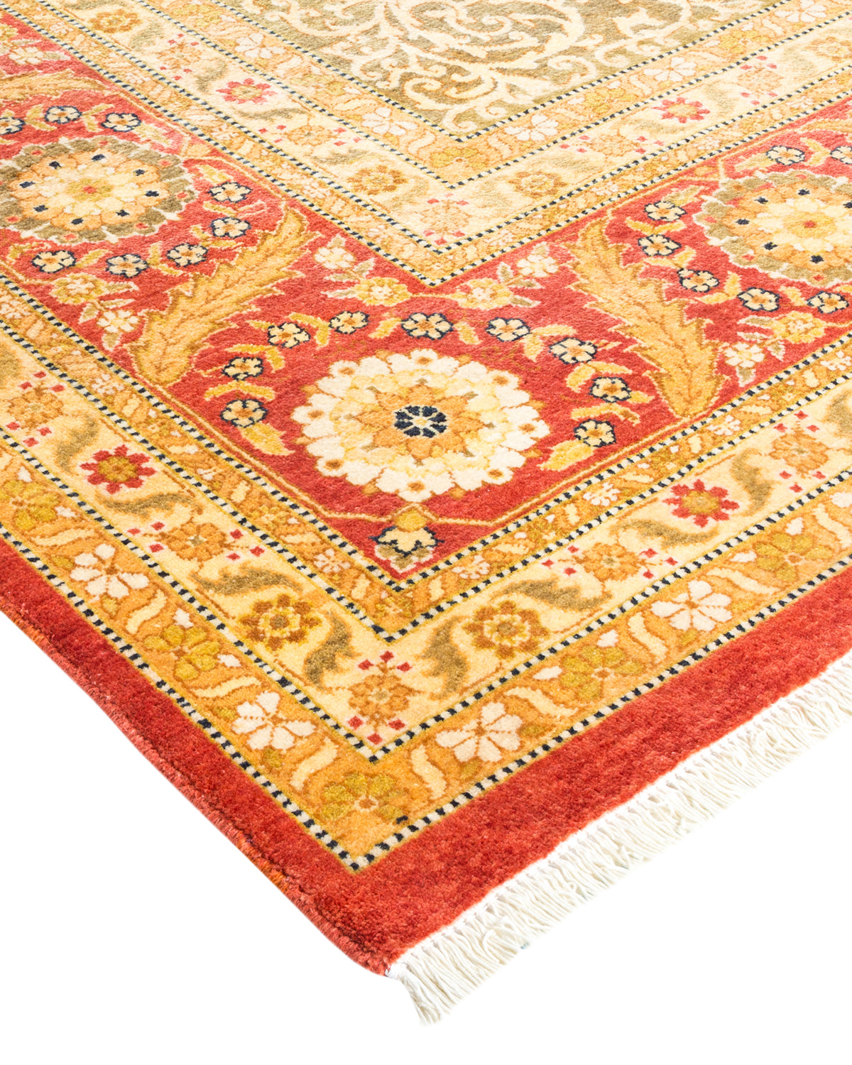 Mogul, One-of-a-Kind Hand-Knotted Area Rug - Orange, 8' 1" x 10' 8"