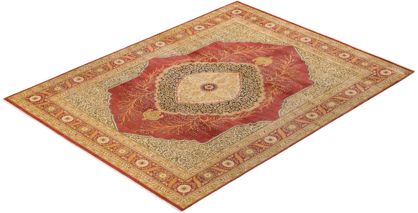 Mogul, One-of-a-Kind Hand-Knotted Area Rug - Orange, 8' 1" x 10' 8"