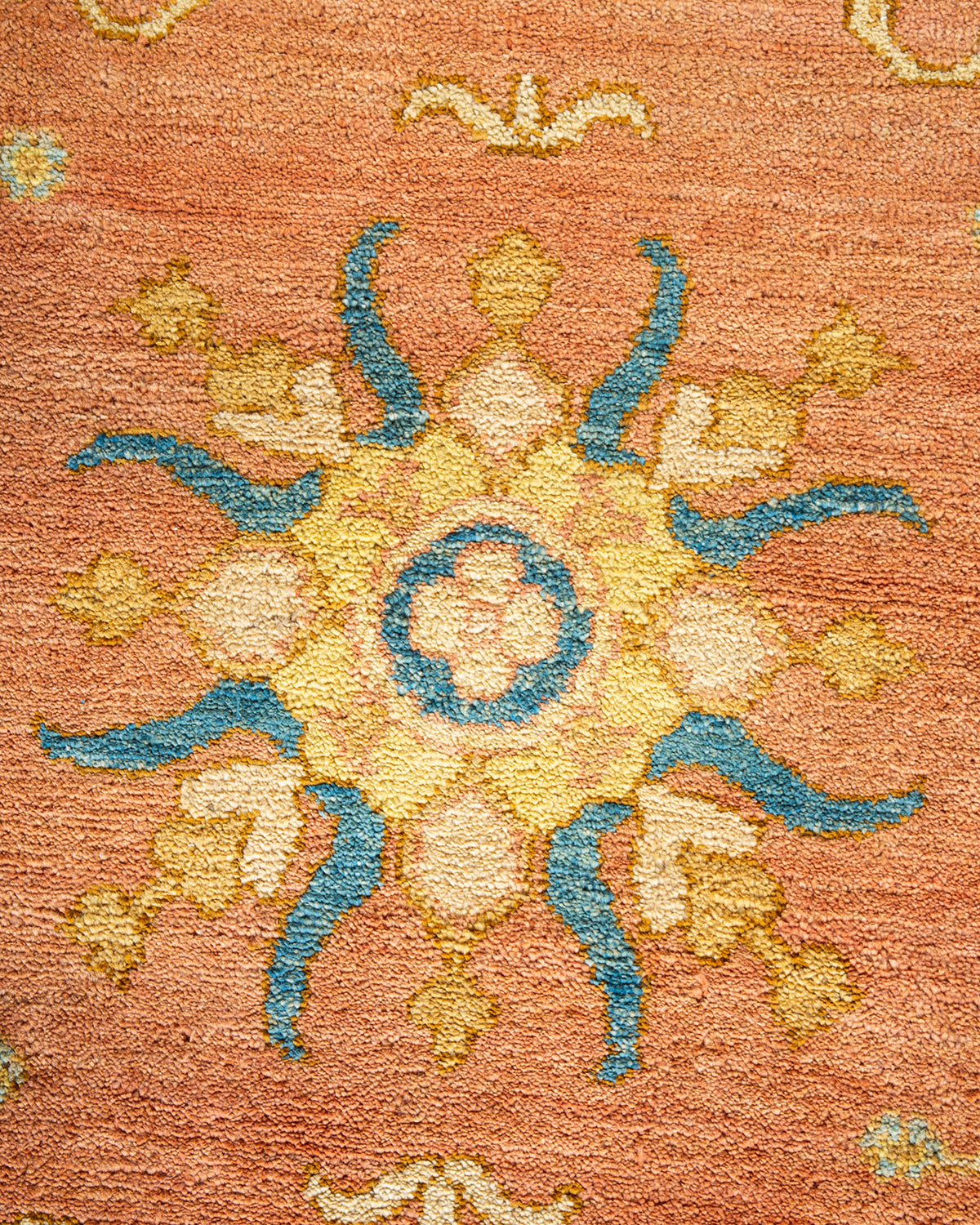 Eclectic, One-of-a-Kind Hand-Knotted Area Rug - Orange, 9' 3" x 11' 10"