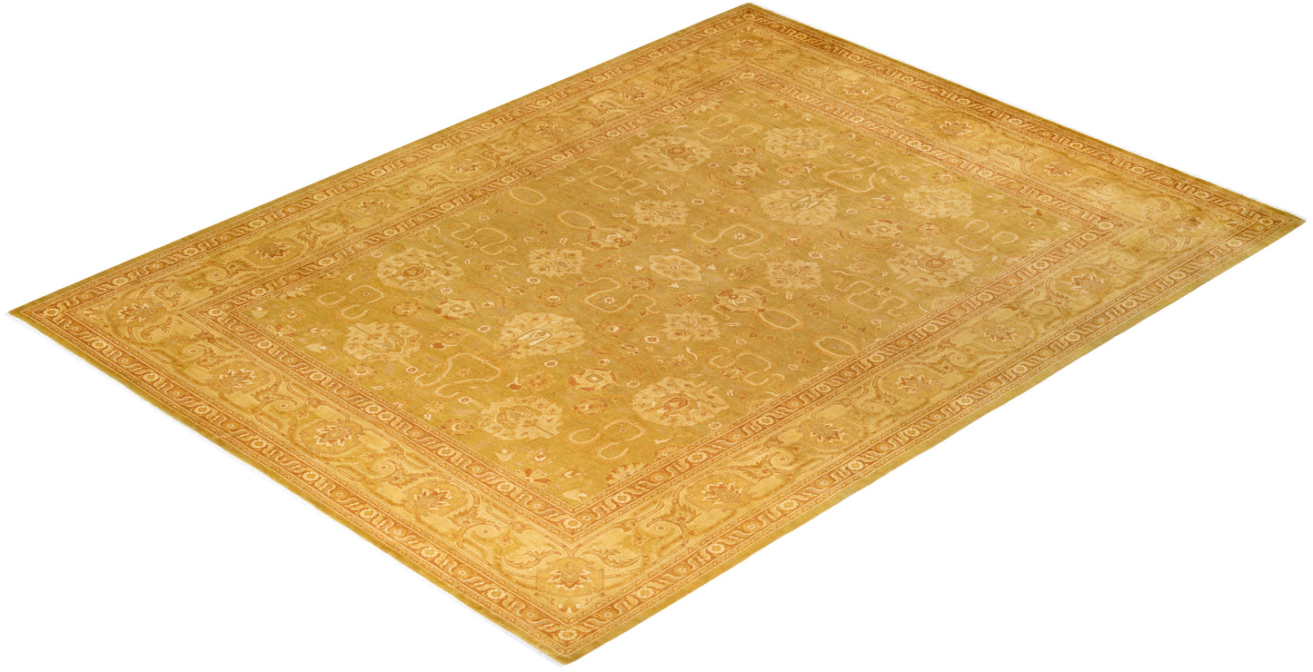 Mogul, One-of-a-Kind Hand-Knotted Area Rug - Green, 9' 1" x 12' 1"