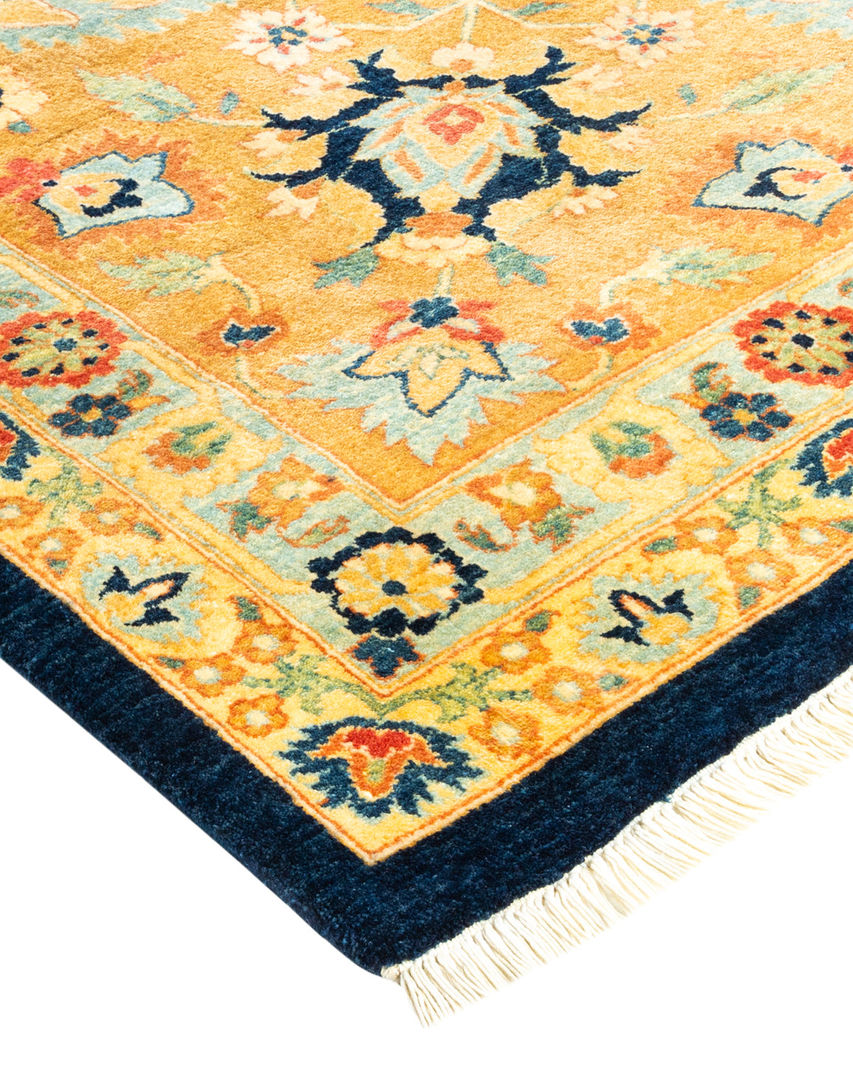 Mogul, One-of-a-Kind Hand-Knotted Area Rug - Blue, 9' 2" x 11' 10"