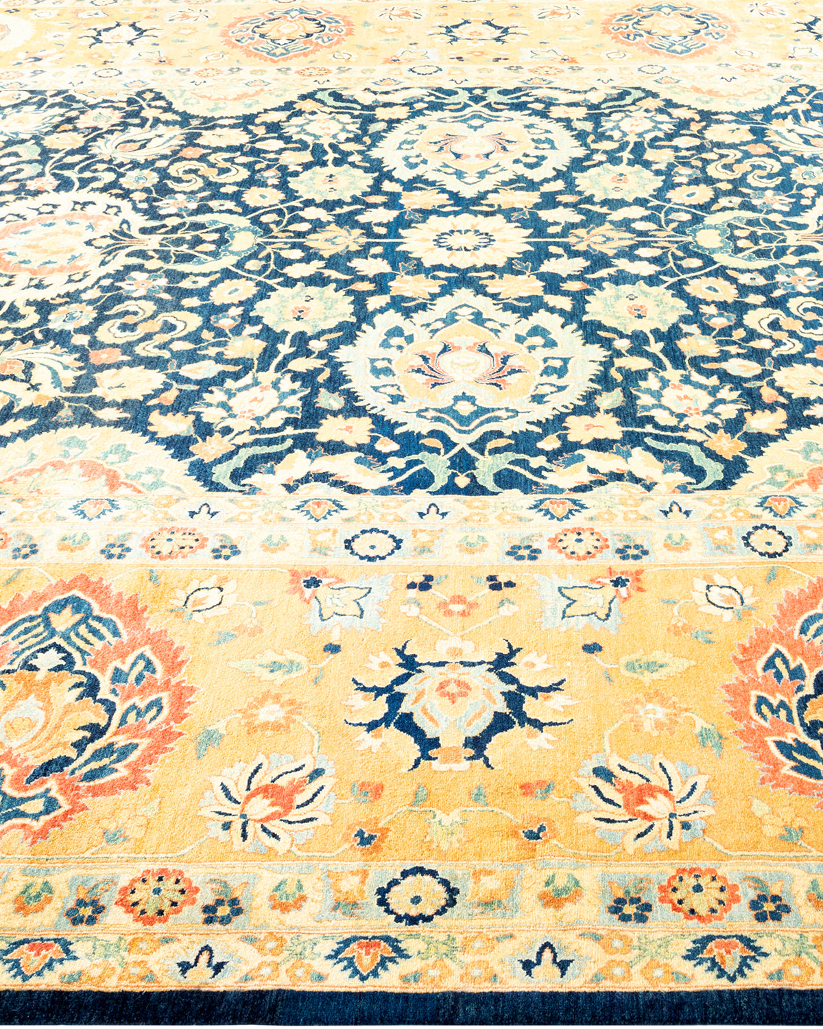 Mogul, One-of-a-Kind Hand-Knotted Area Rug - Blue, 9' 2" x 11' 10"